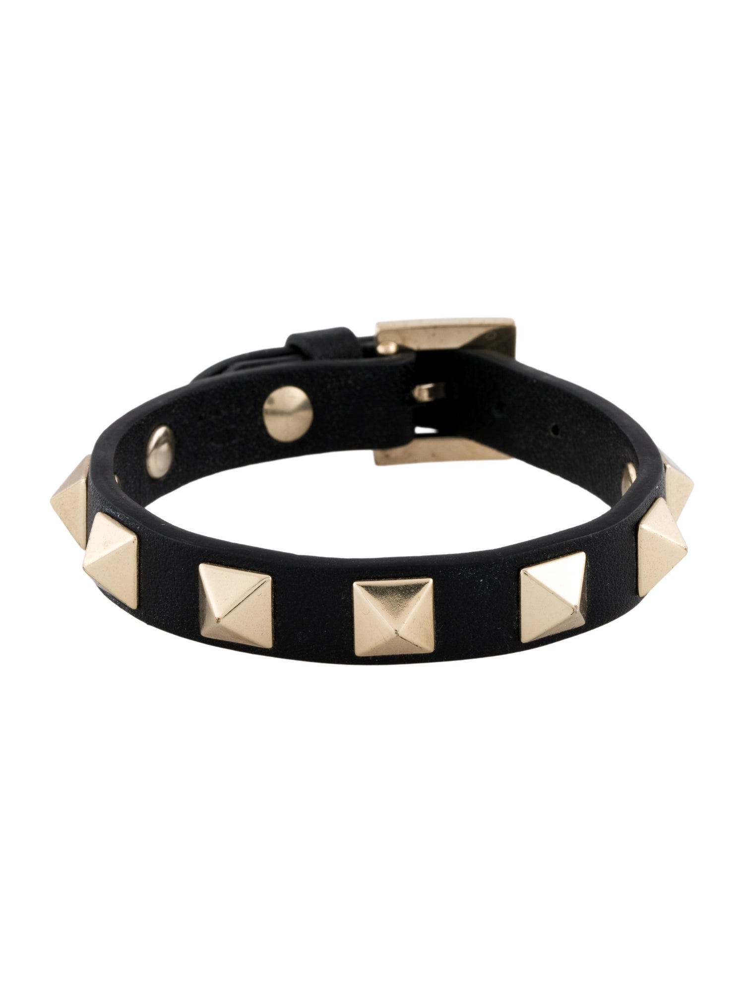 Valentino Leather Rockstud Wrap Bracelet