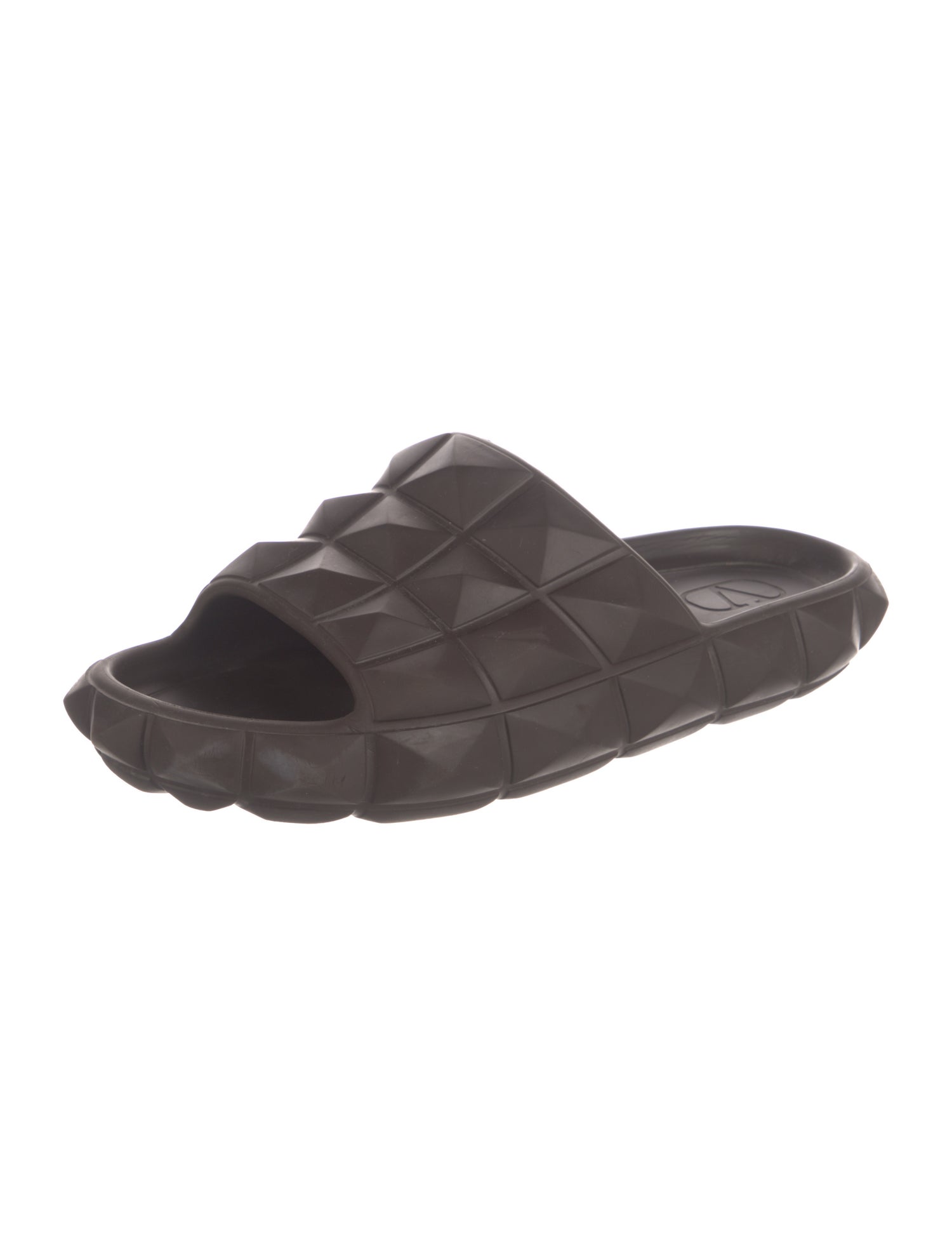 Valentino Rockstud Accents Rubber Slides