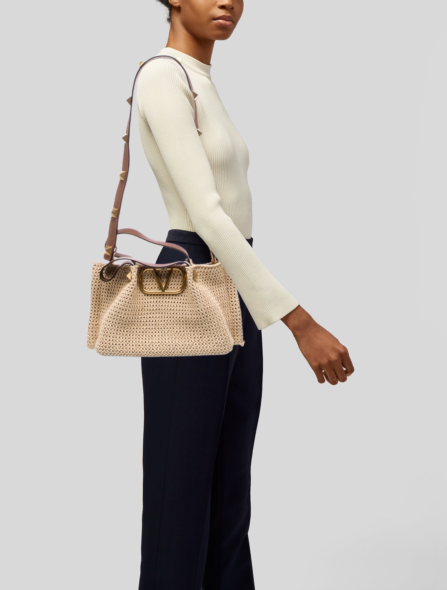 Valentino Ostrich Feather Evening Bag - Neutrals Evening Bags