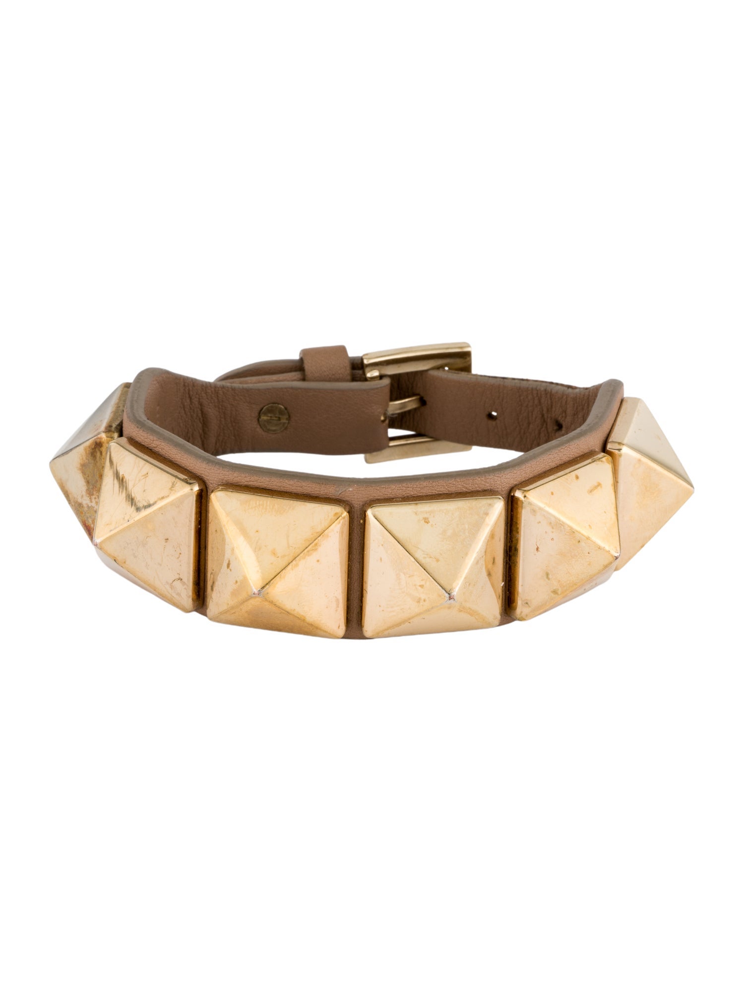 Valentino Leather Studded Wrap Bracelet