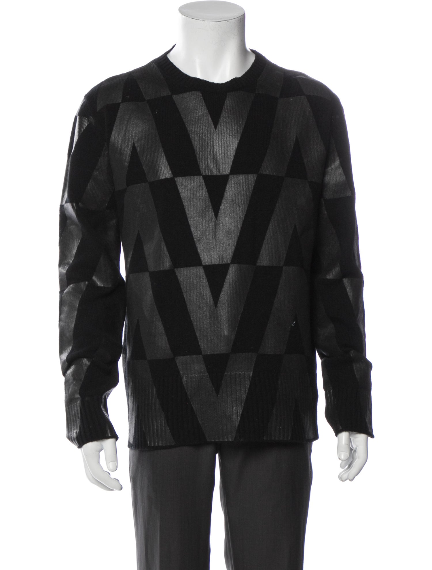 Valentino Virgin Wool Graphic Print Pullover