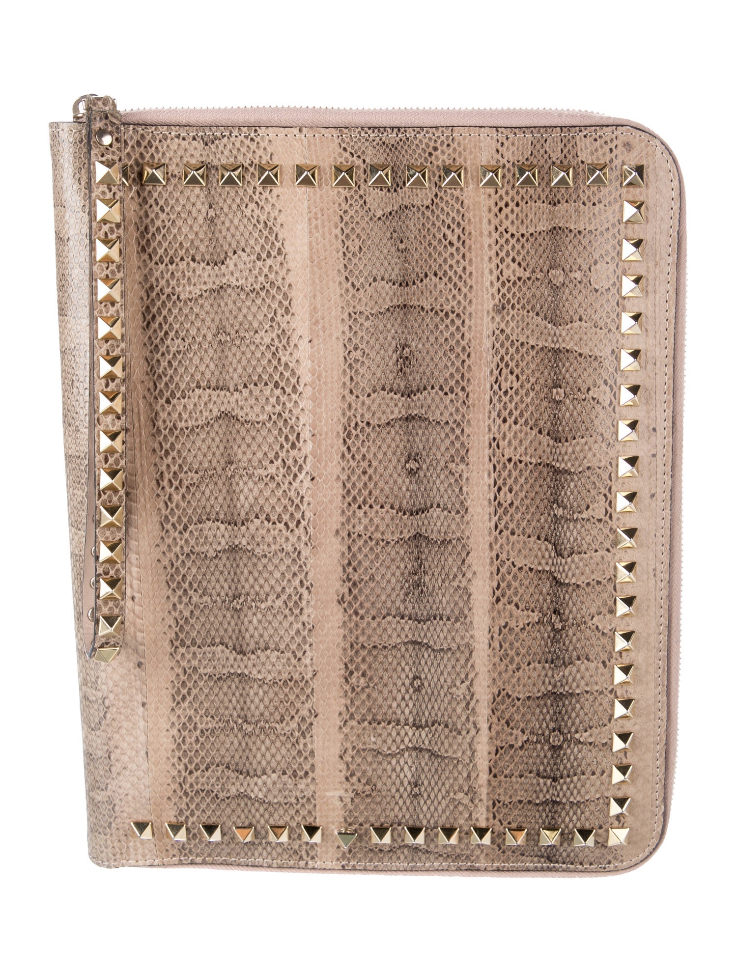 Valentino Leather Embossed Tech Travel Case