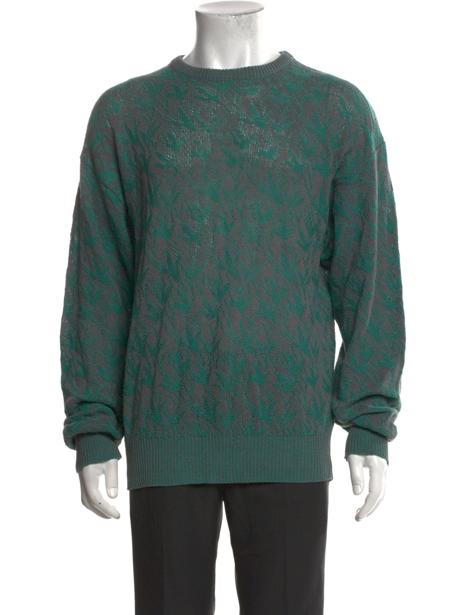 Valentino Patterned Crew Neck Pullover