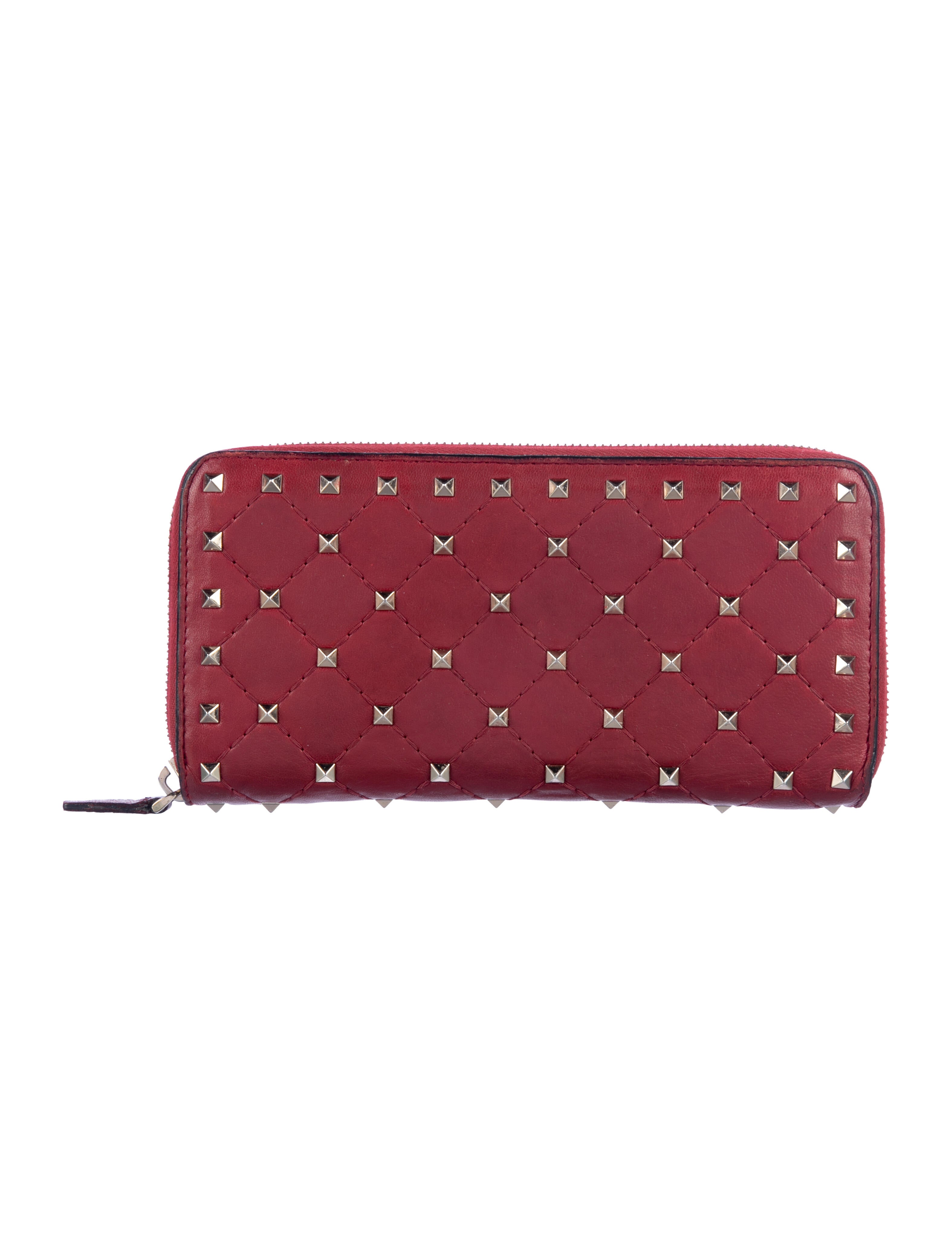 Valentino Rockstud Accents Leather Wallet