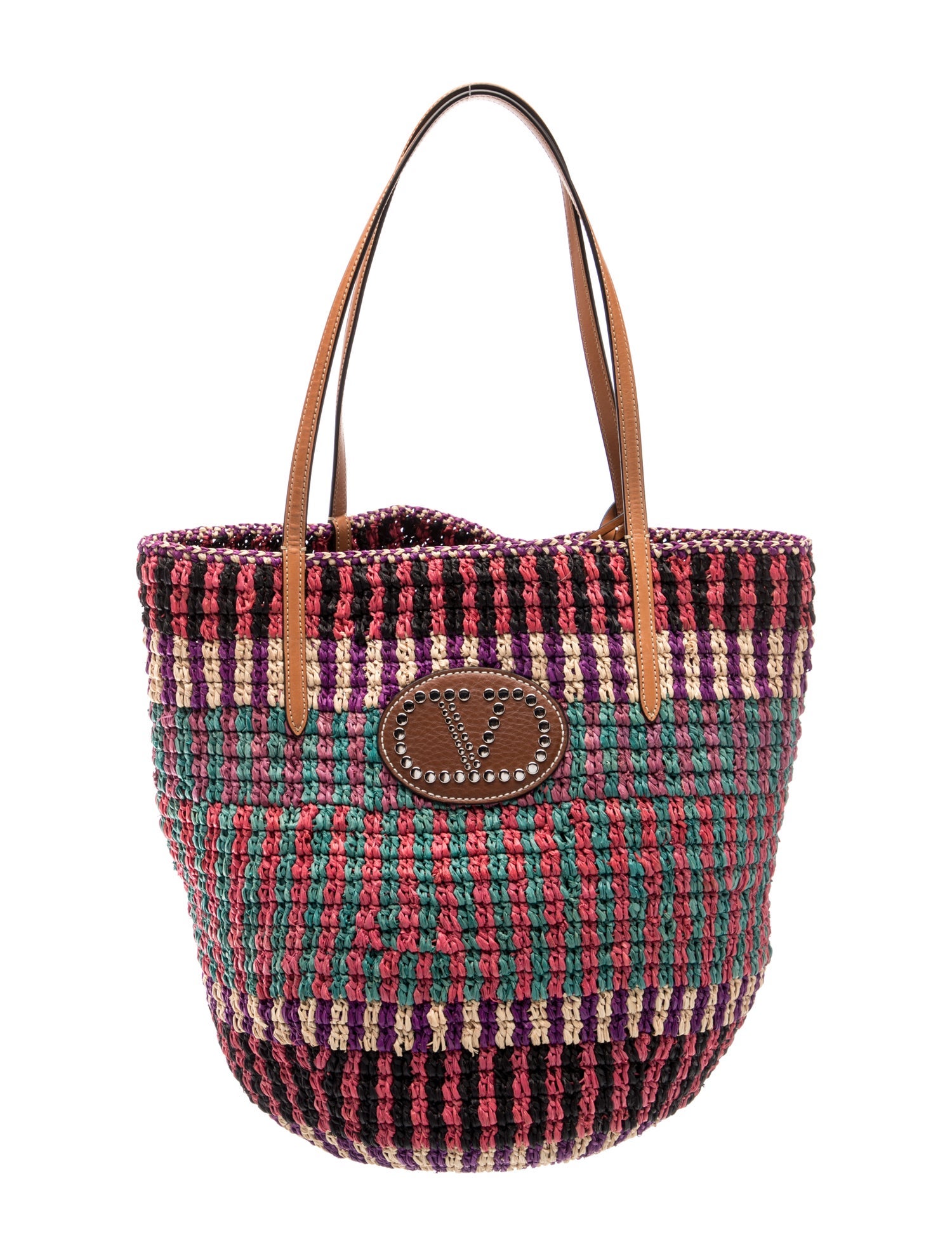 Valentino Raffia Bucket Bag