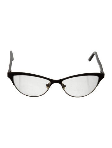 Pre-owned Valentino Garavani Rockstud Accents Cat-eye Eyeglasses In Brown