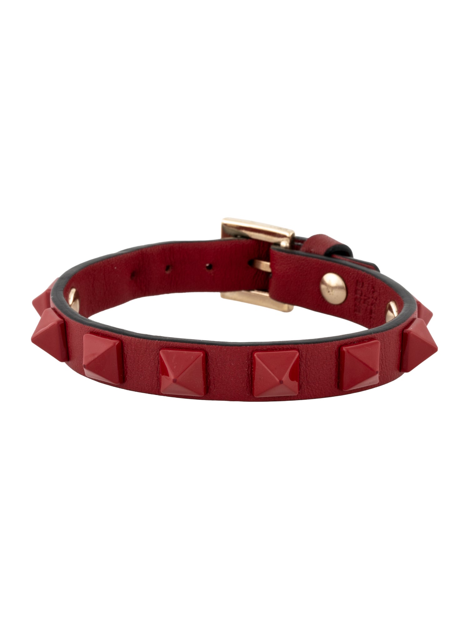 Valentino Leather Studded Wrap Bracelet