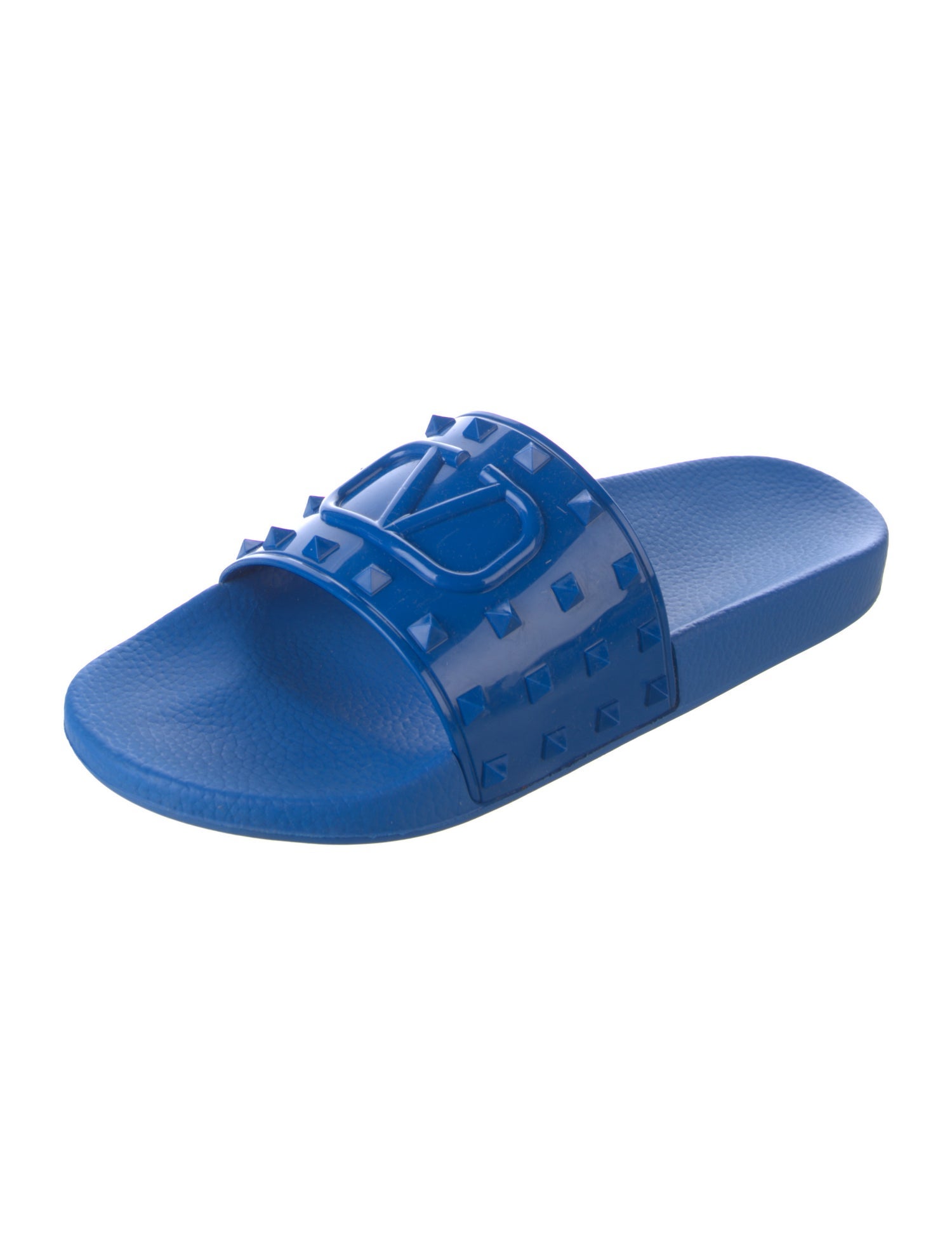 Valentino Rockstud Accents Rubber Slides