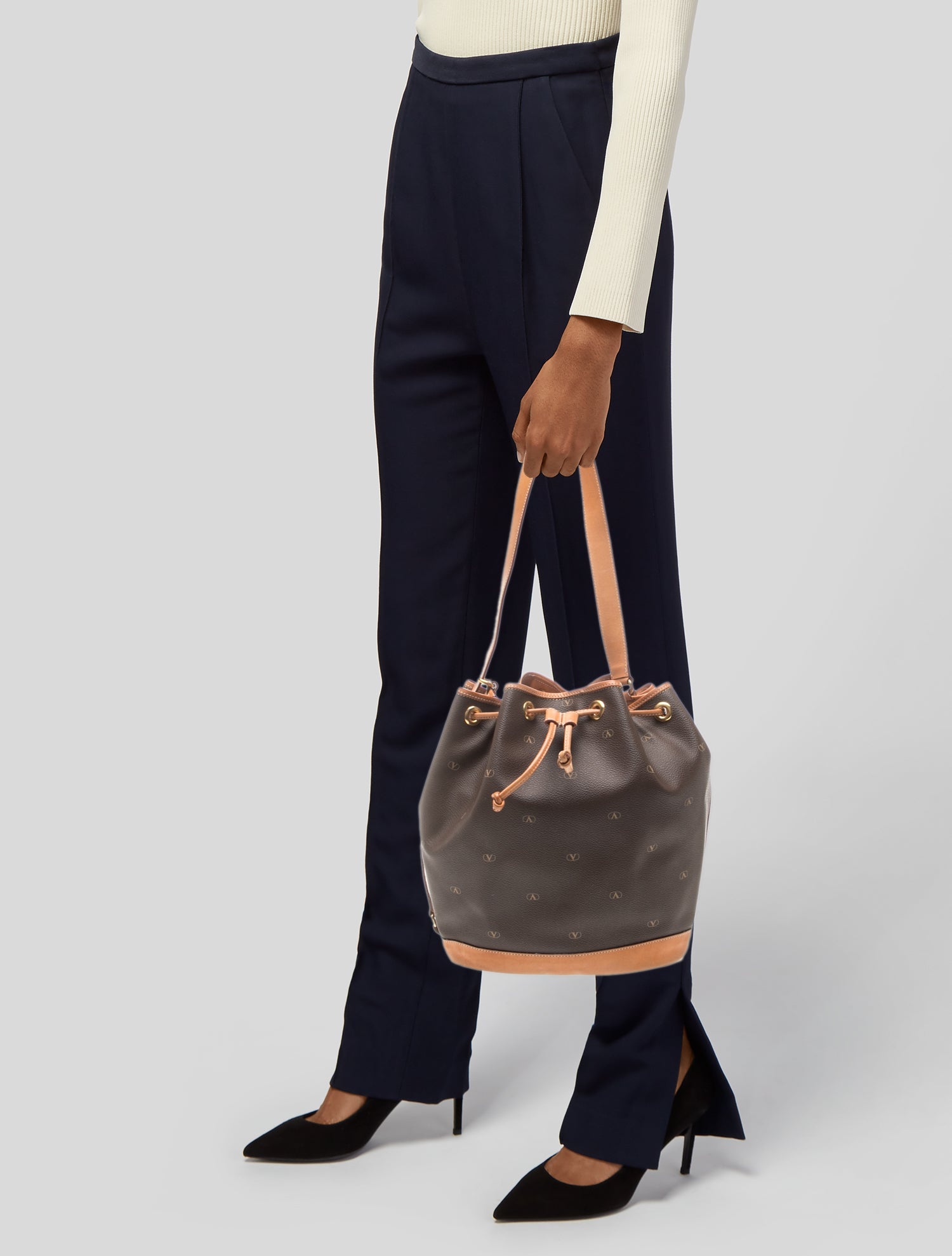 Sonia Rykiel Striped Baby Bag - Blue Shoulder Bags, Handbags
