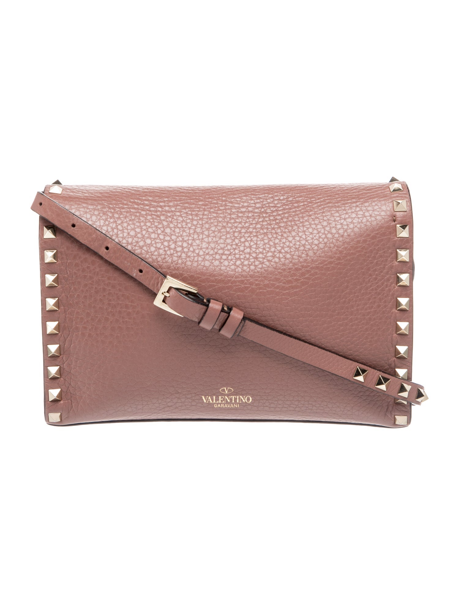 Valentino Rockstud Crossbody Bag - Neutrals Crossbody Bags