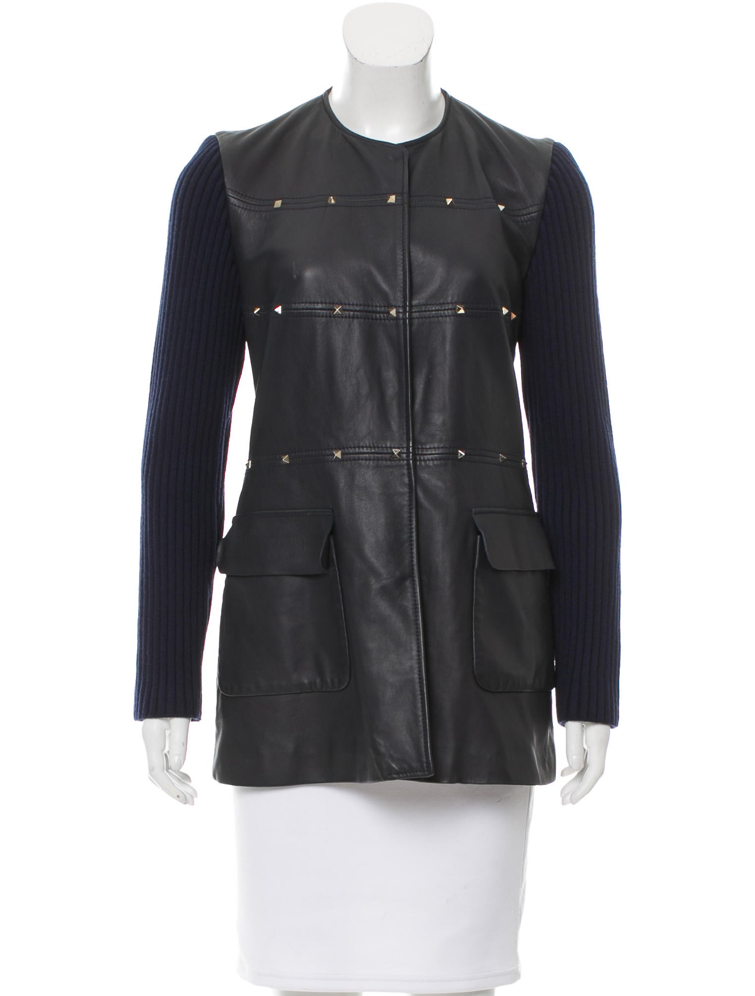 valentino rockstud leather jacket