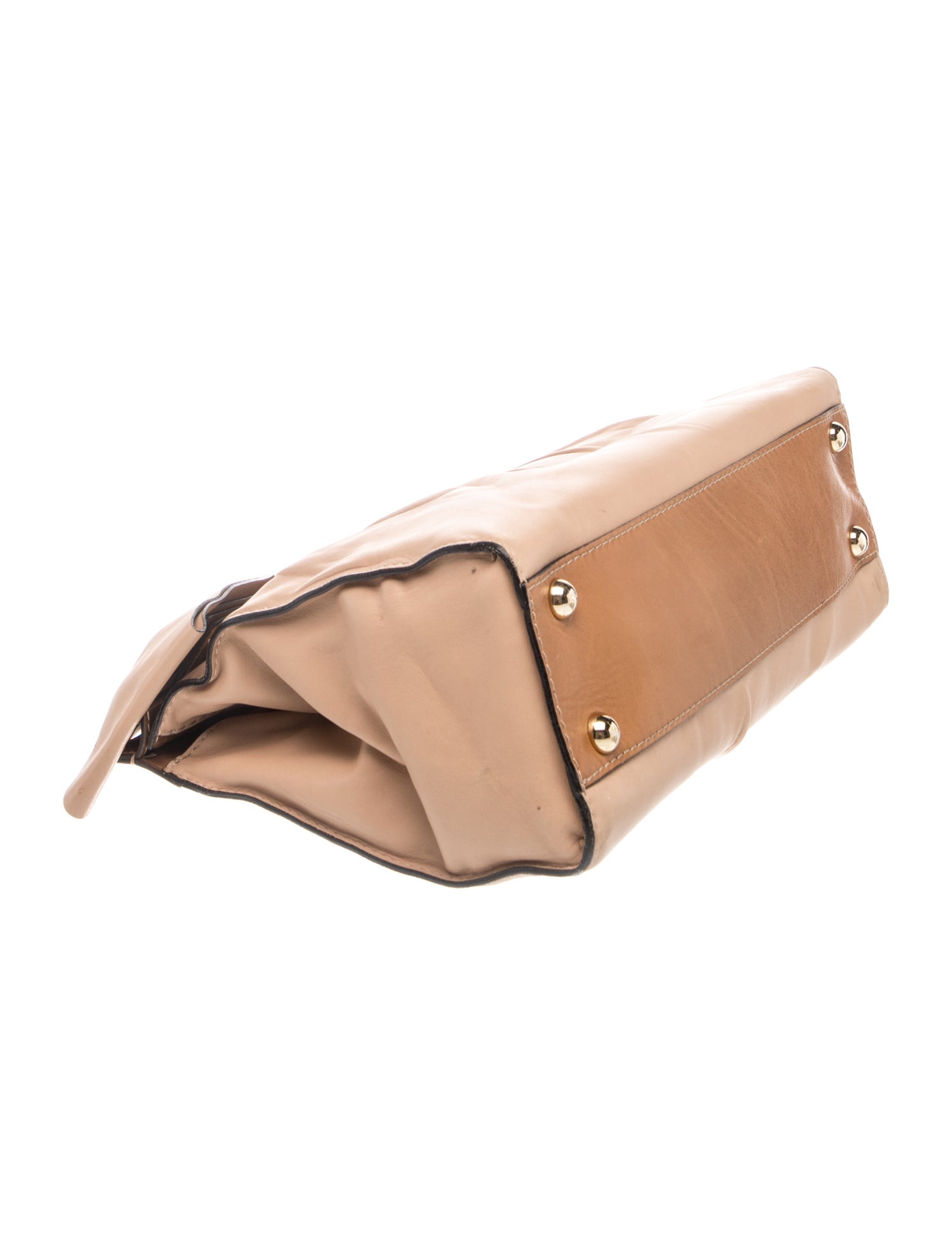 Valentino Leather Top Handle Bag - Brown Handle Bags, Handbags