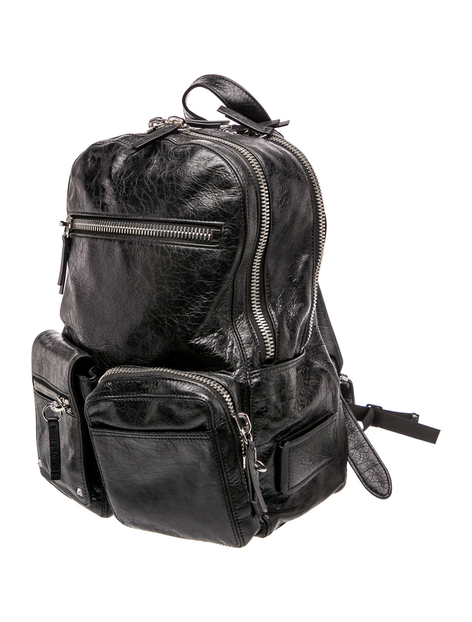 Balenciaga Motocross Classic Zip Traveler Backpack - Black