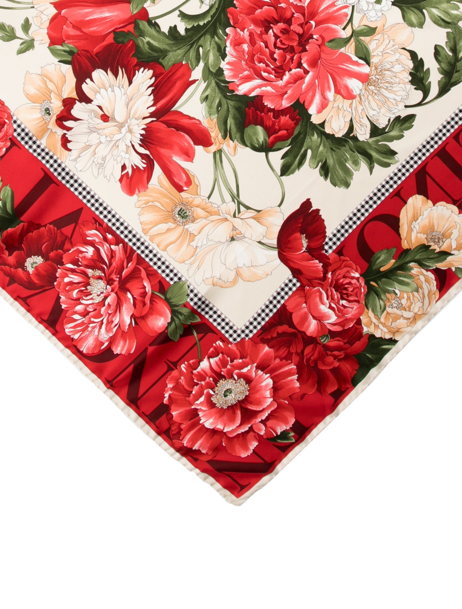 Valentino Silk Floral Print Scarf - Gem