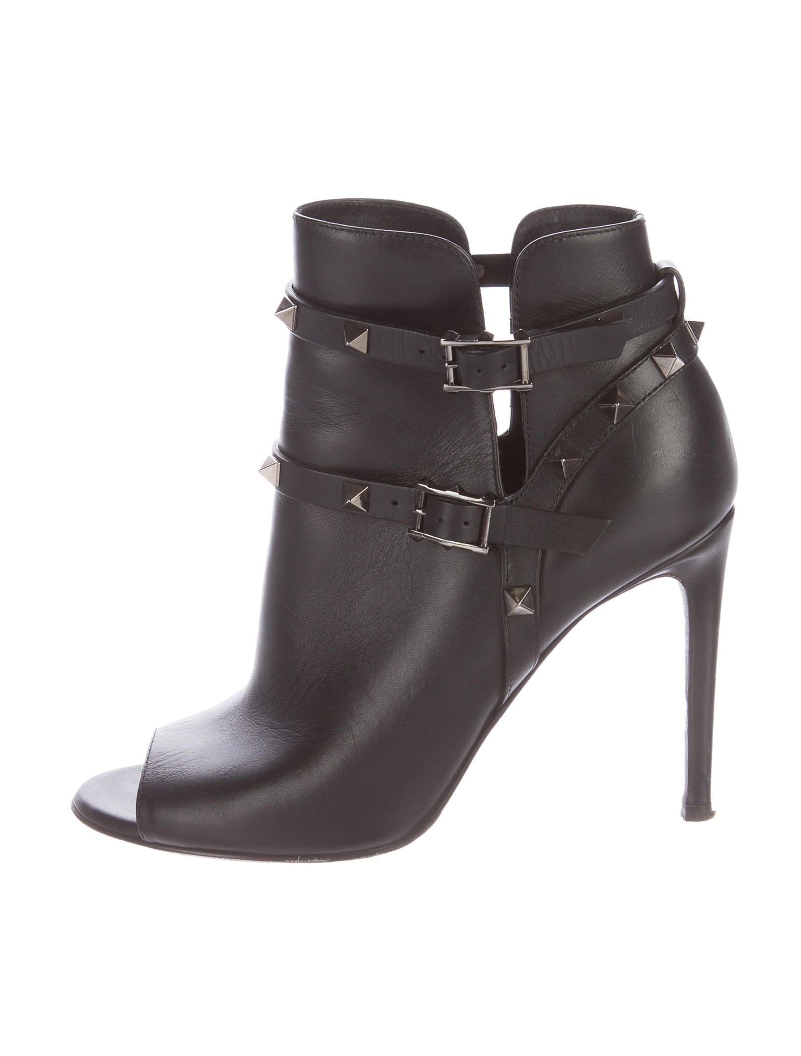 valentino rockstud open toe heels