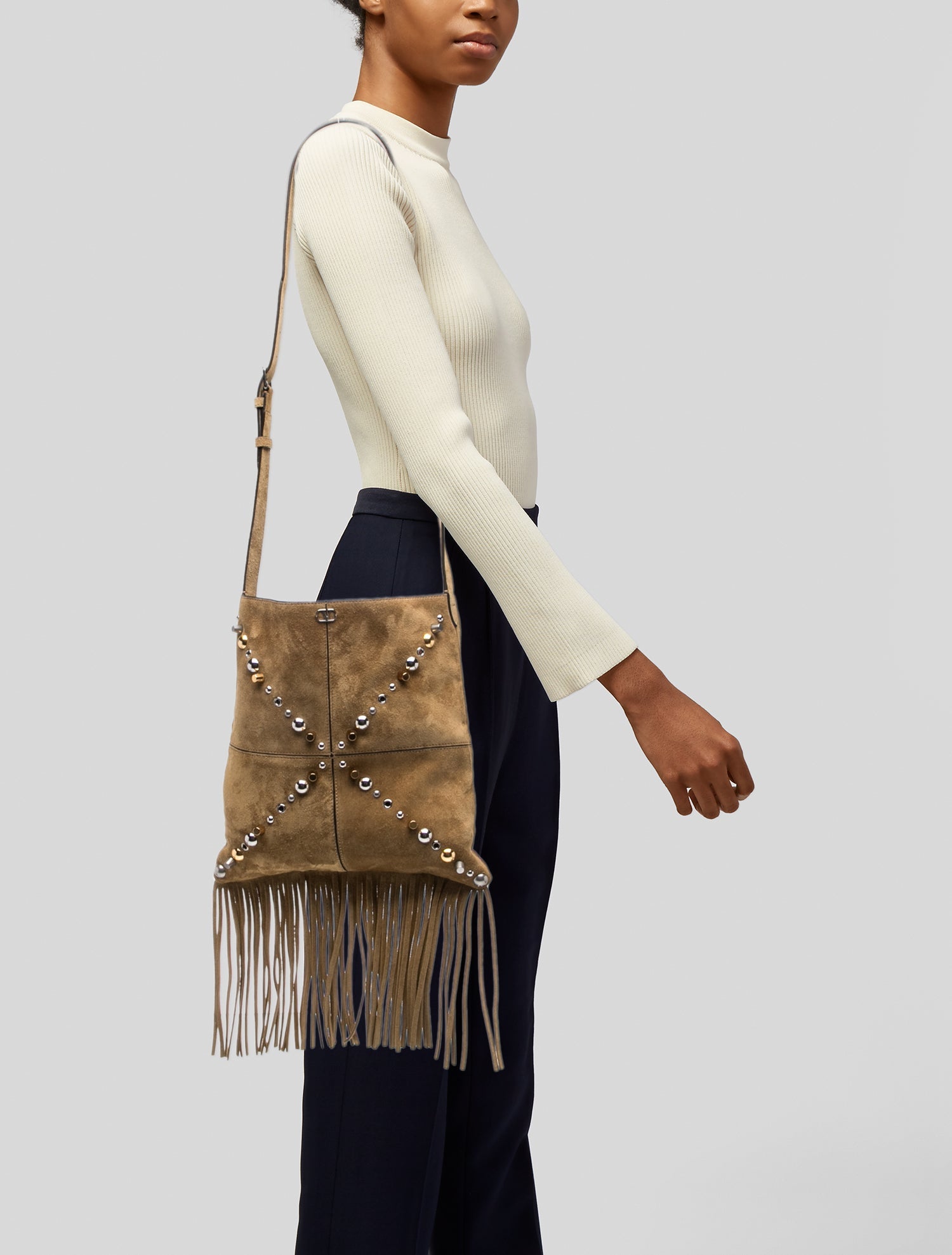 Giorgio Brato Leather Braided Handle Bag - Brown Shoulder Bags Giorgio Brato Leather Braided Handle Bag - Brown Shoulder Bags