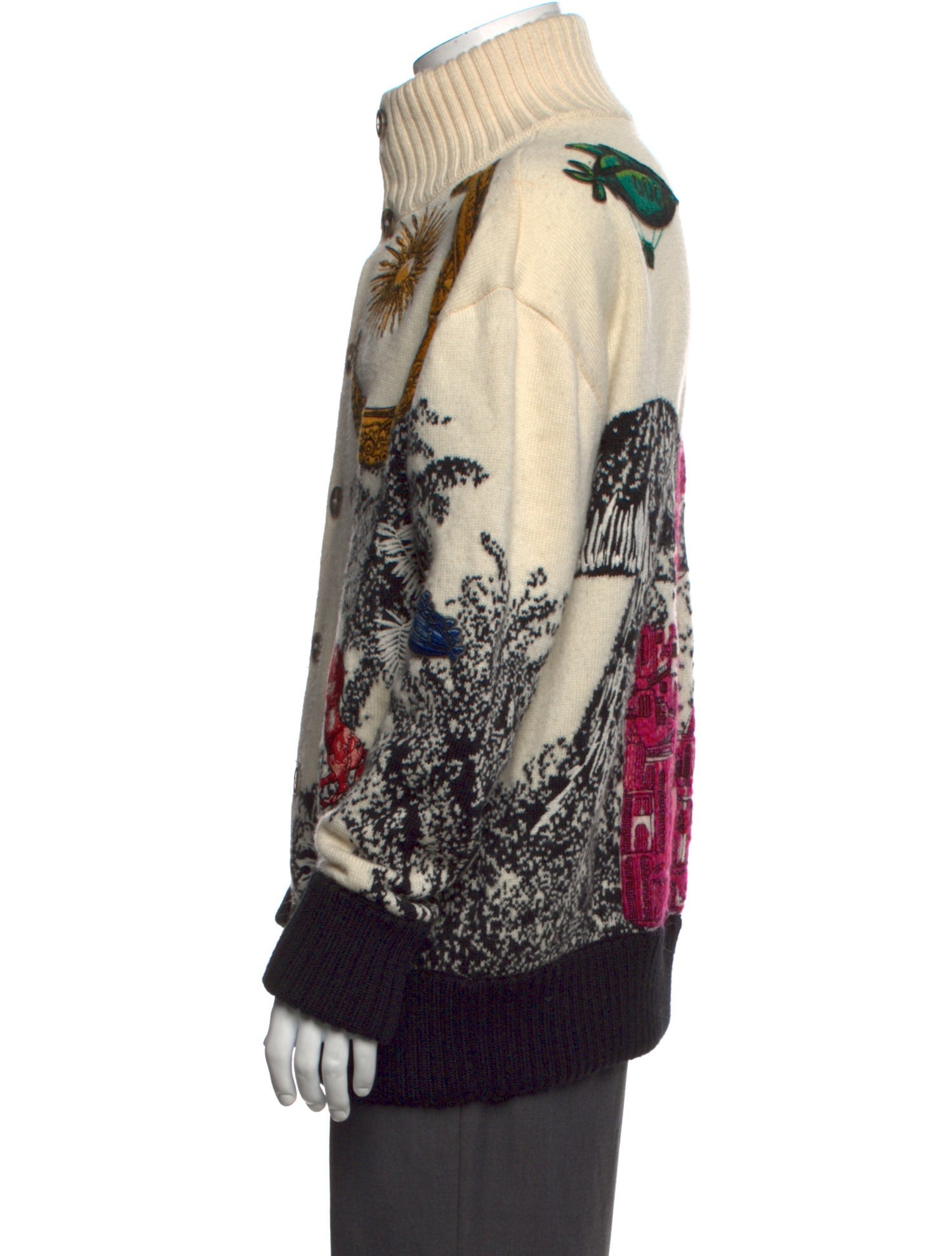 mastermind japan x BAPE 2024 Graphic Print Cardigan - Black