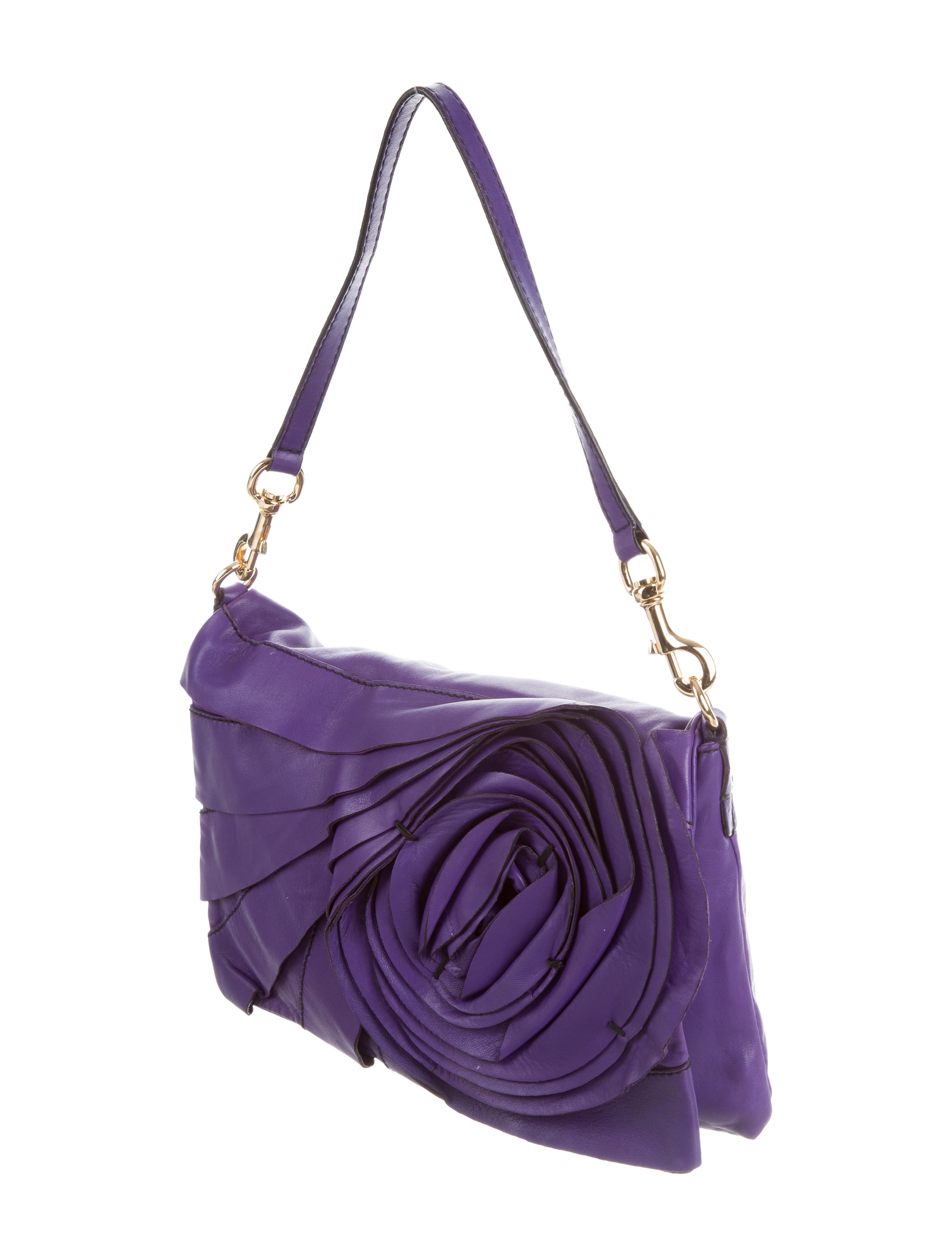 Valentino Leather Rosette Bag Handbags VAL69132 The RealReal