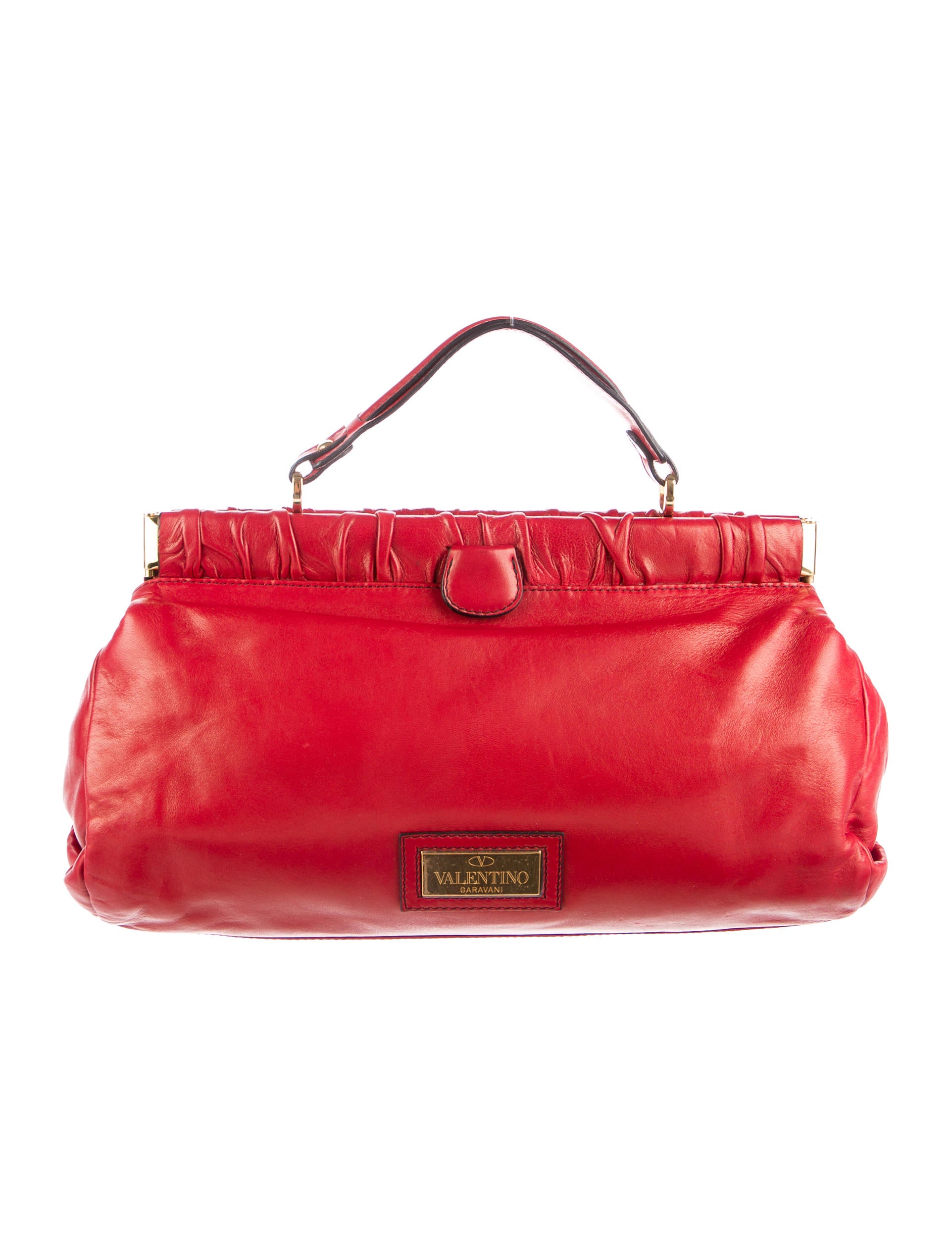 Valentino Jardin Rose Bag - Red Satchels, Handbags - VAL69424