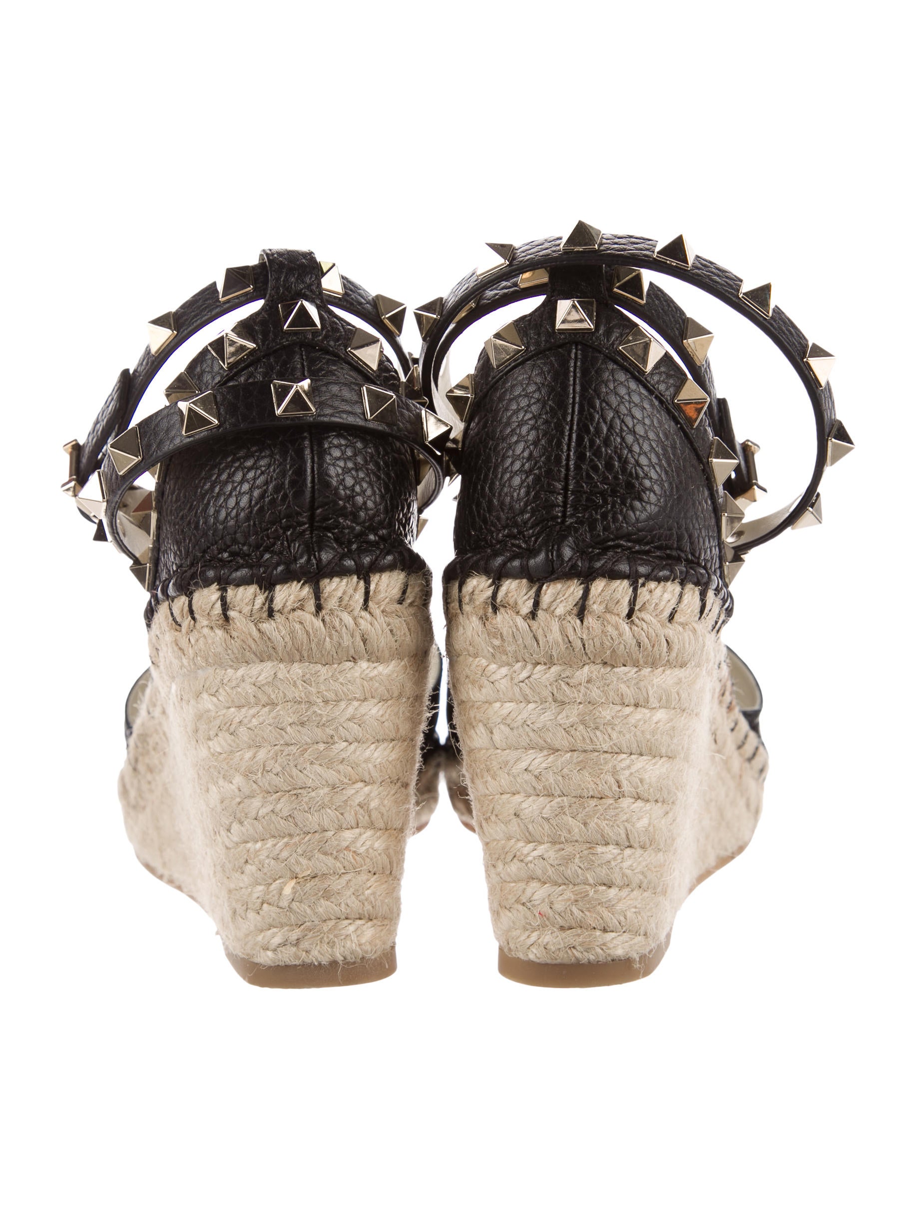 valentino rockstud espadrille wedges shoes val70262 the realreal valentino rockstud espadrille wedges shoes val70262 the realreal
