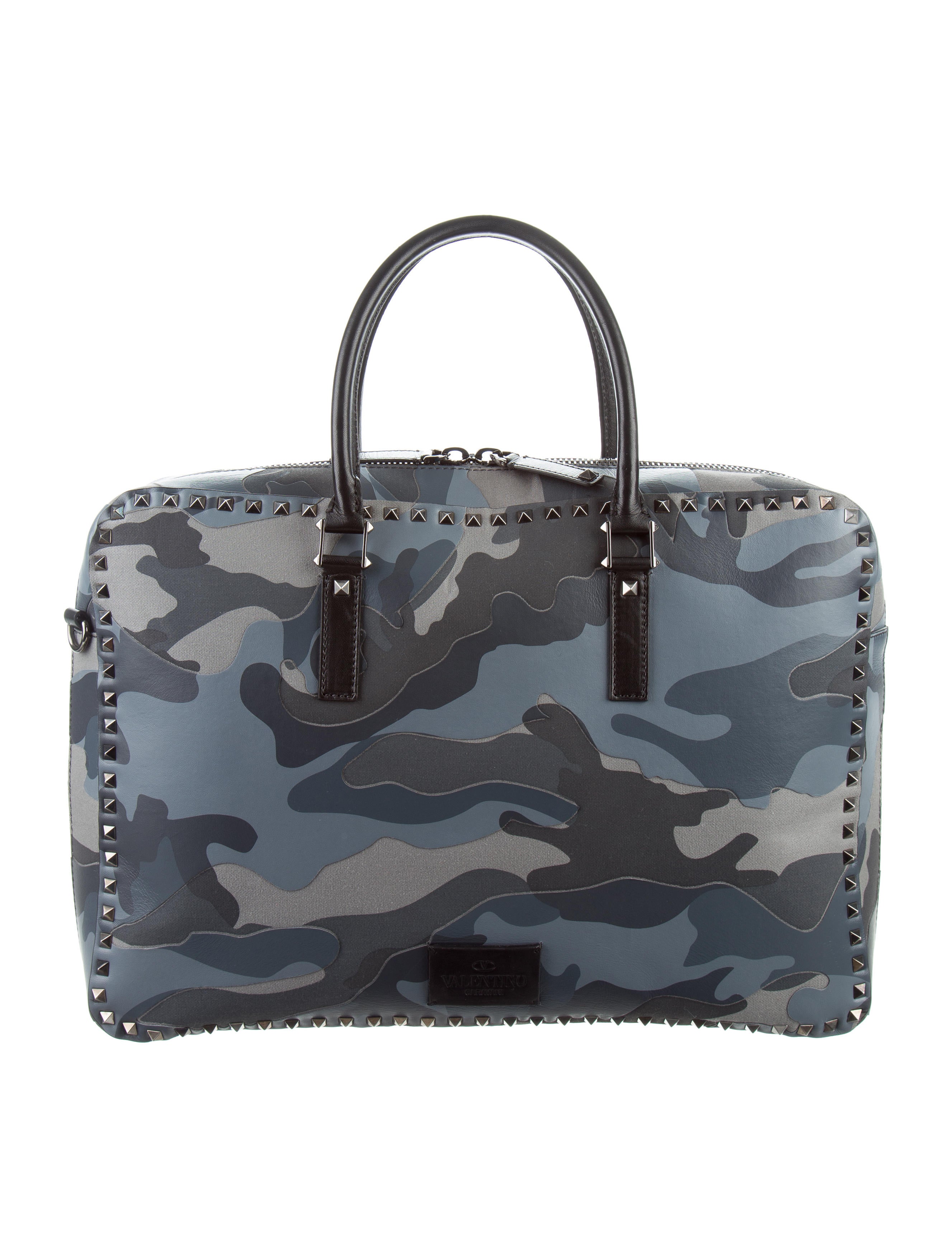 Valentino Camouflage Rockstud Laptop Bag Bags VAL72291 The RealReal
