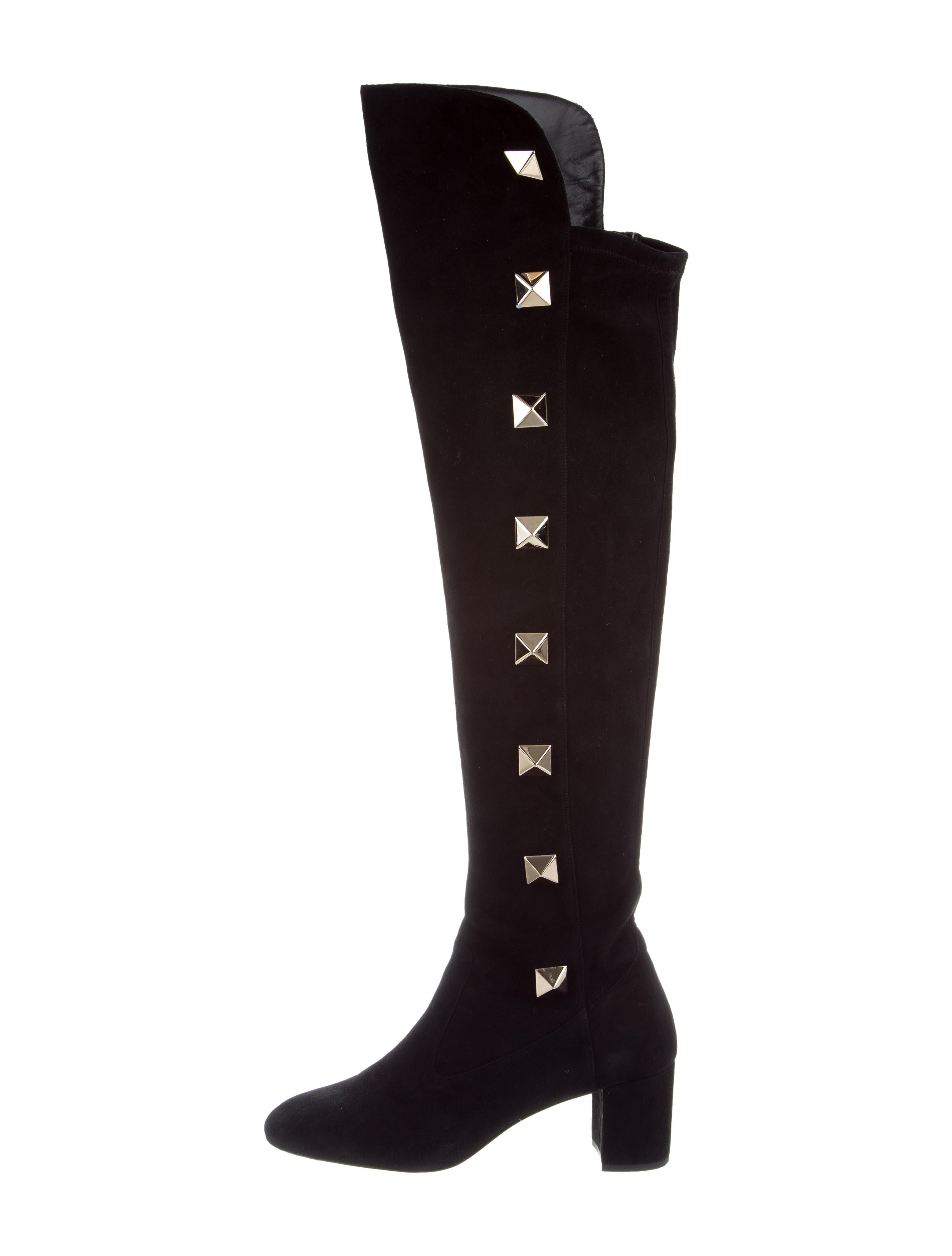 valentino rockstud over the knee boots
