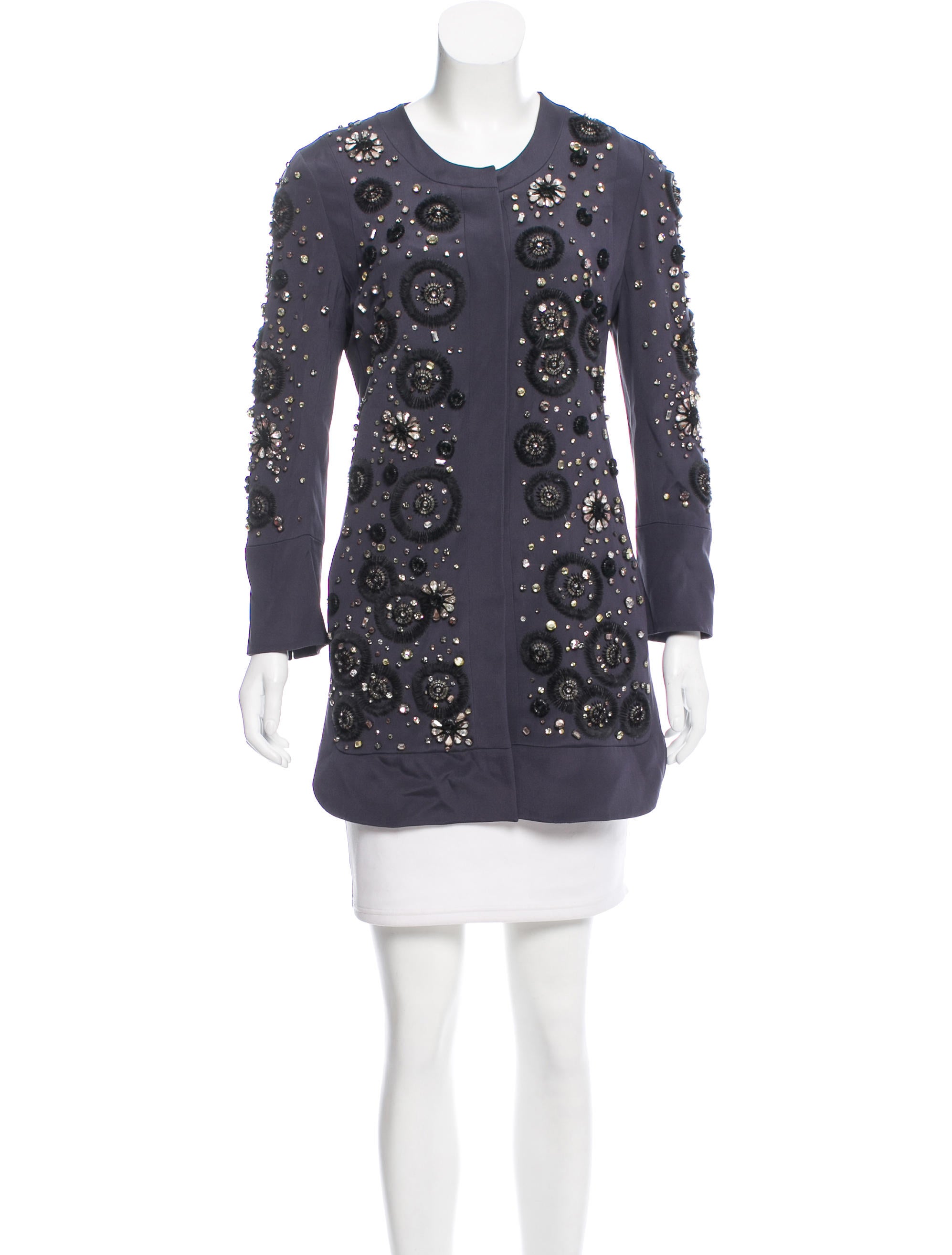 Valentino Silk Embellished Jacket - Clothing - VAL78634 | The RealReal