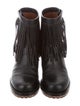 Valentino Fringe Moto Boots