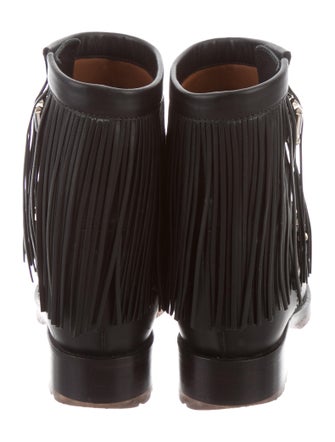 Valentino Fringe Moto Boots