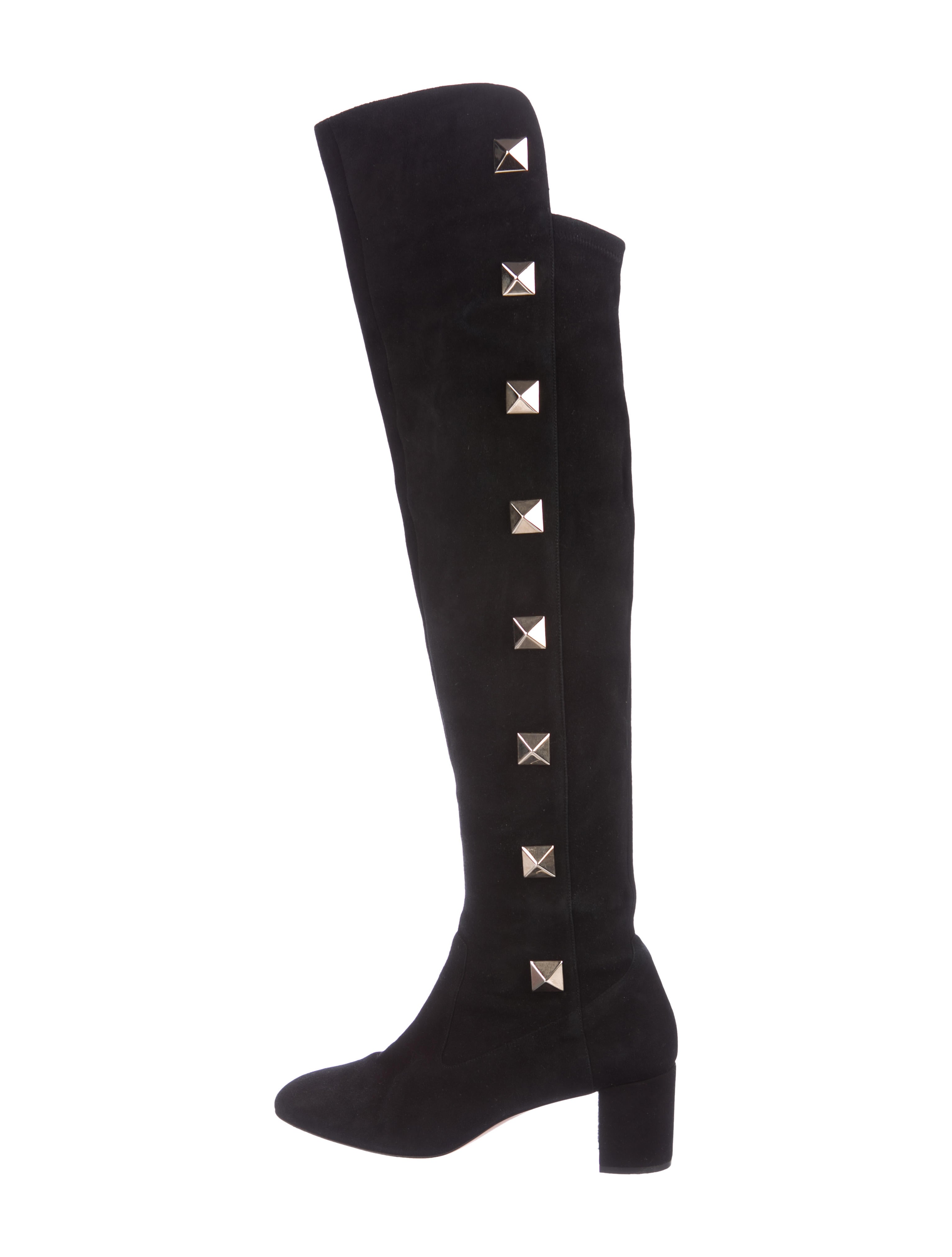 valentino rockstud over the knee boots