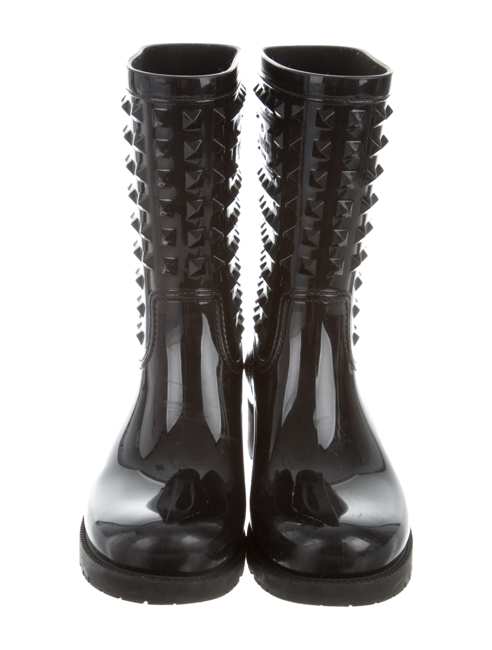 valentino rockstud rain boots