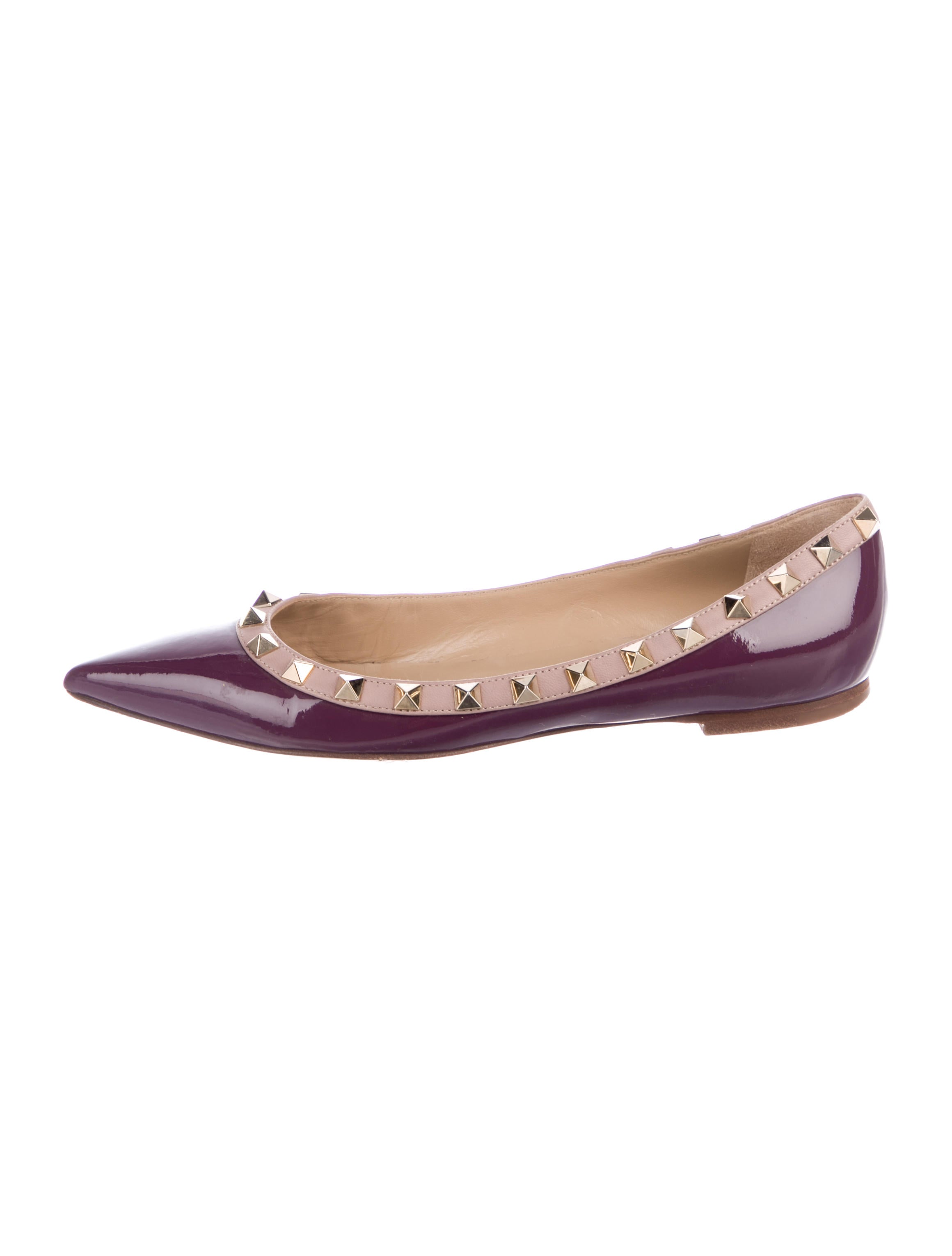 valentino rockstud ballerina flats