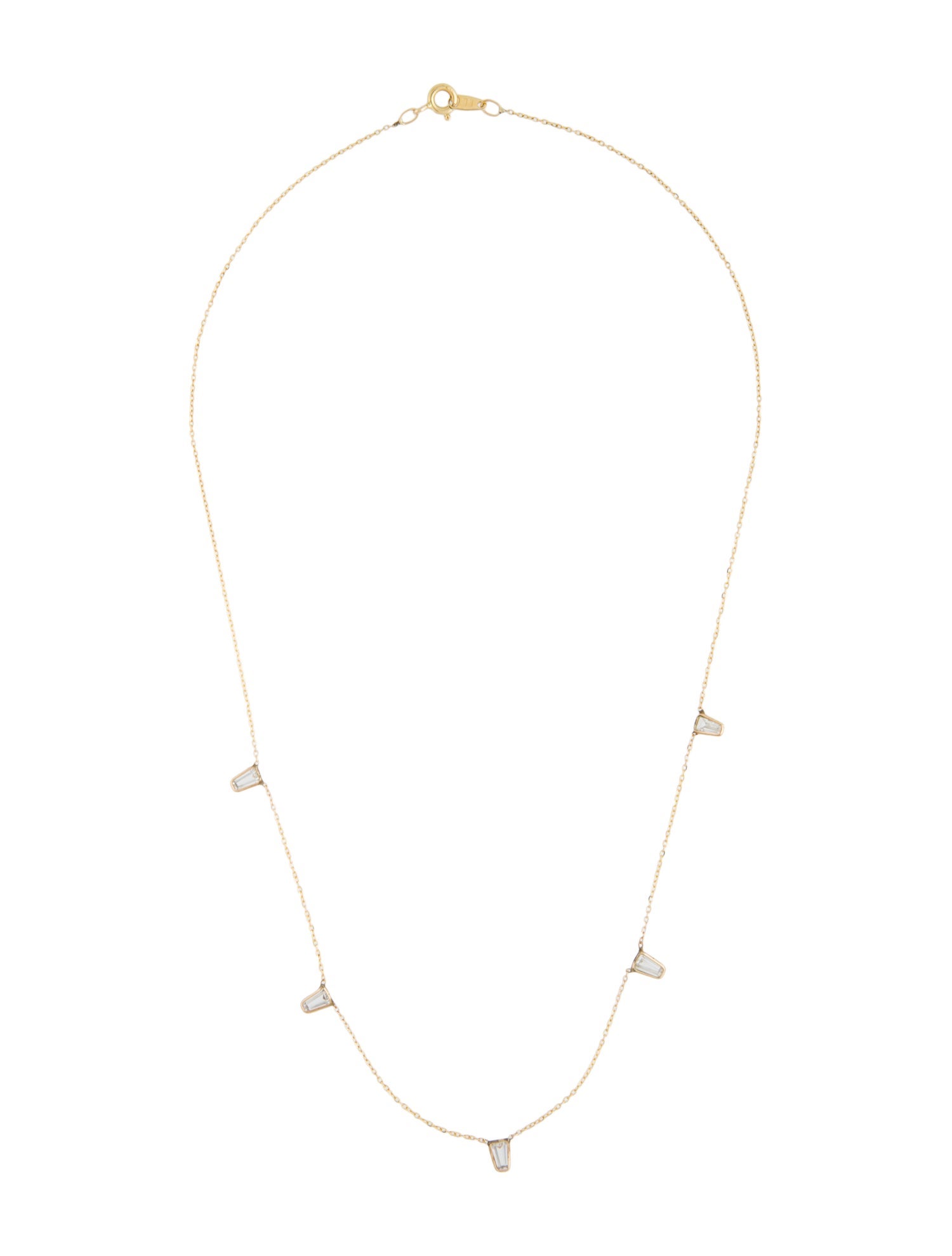 Vale 14K 1.17 Lab-Grown Sapphire Station Chain Necklace