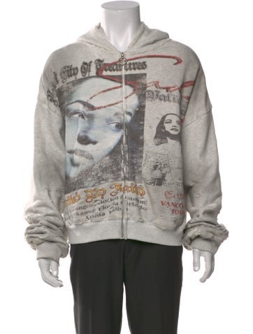 Pre-owned Vale Graphic Print Crew Neck Hoodie In Multicolor