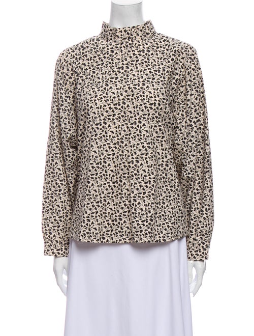 Vanessa Bruno Printed Mock Neck Blouse