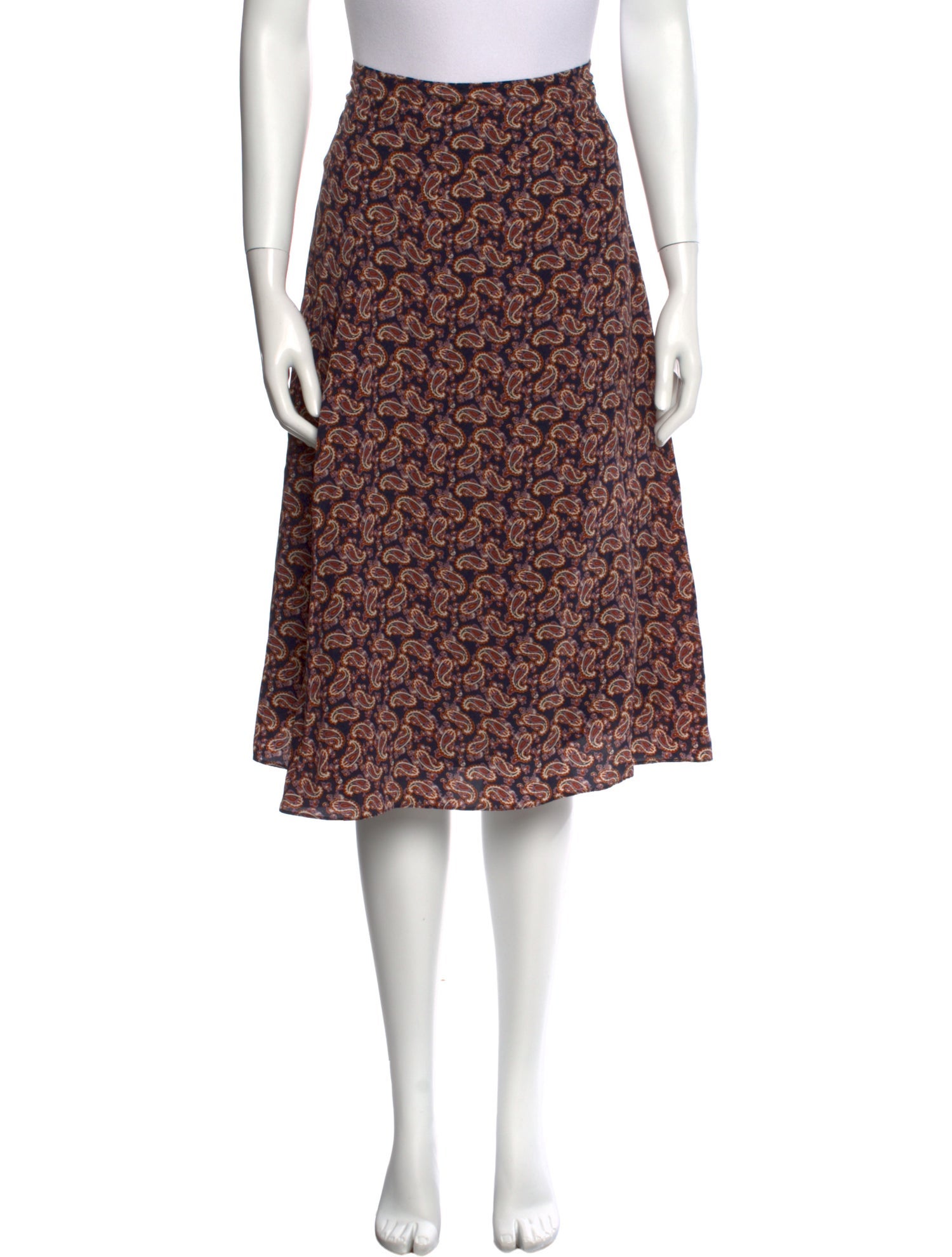 Vanessa Bruno Paisley Print Midi Length Skirt w/ Tags