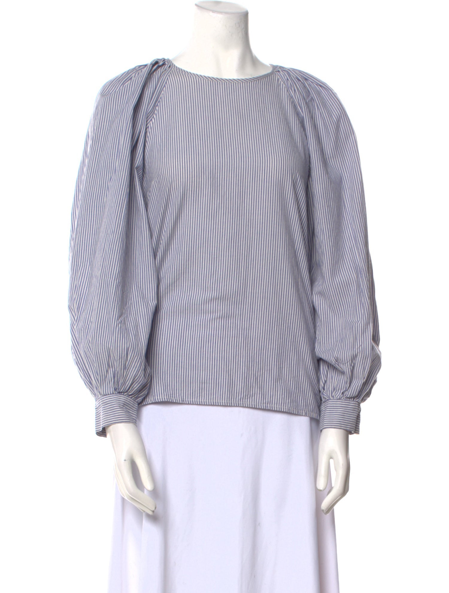 Vanessa Bruno Striped Bateau Neckline Blouse