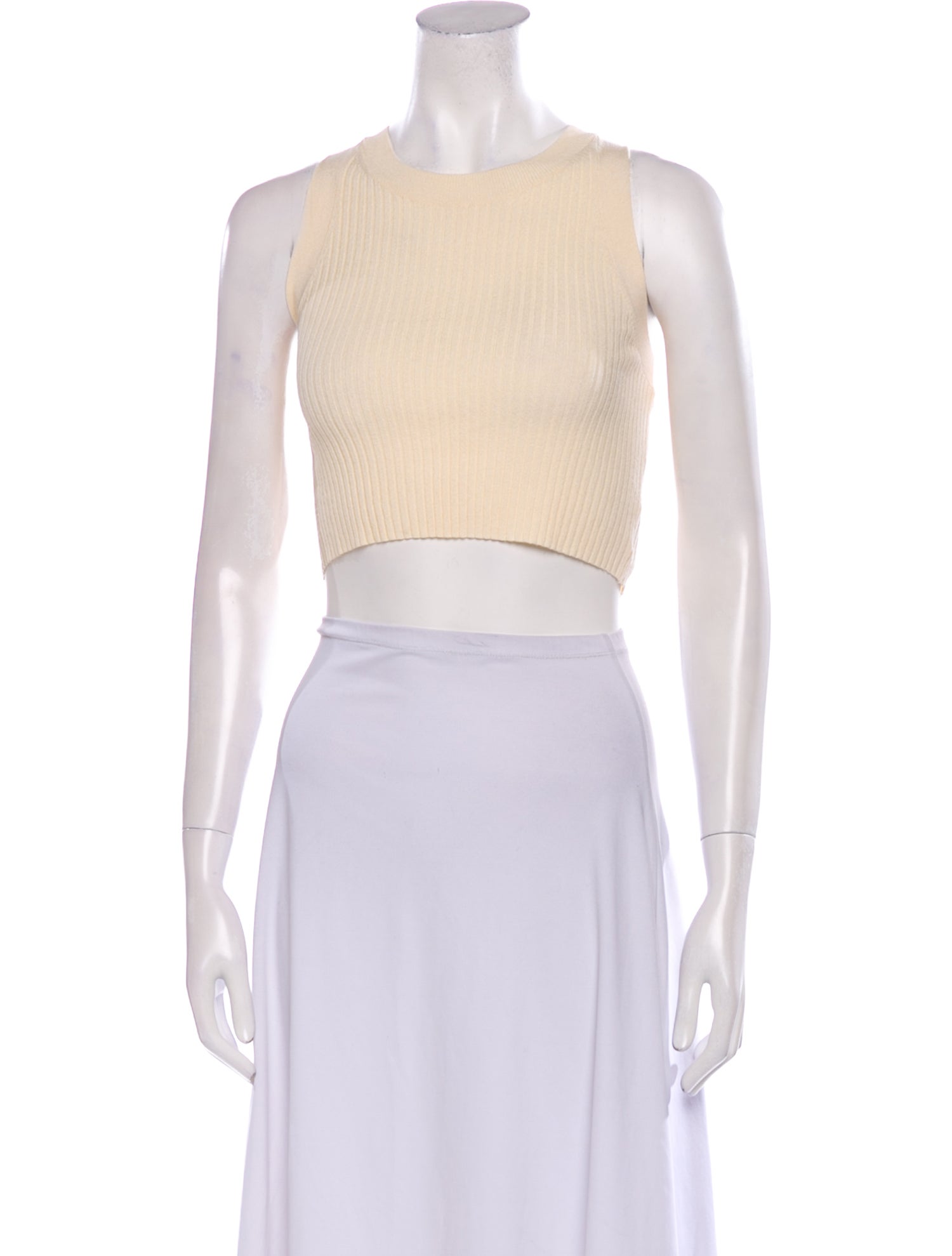 Vanessa Bruno Crew Neck Sleeveless Crop Top