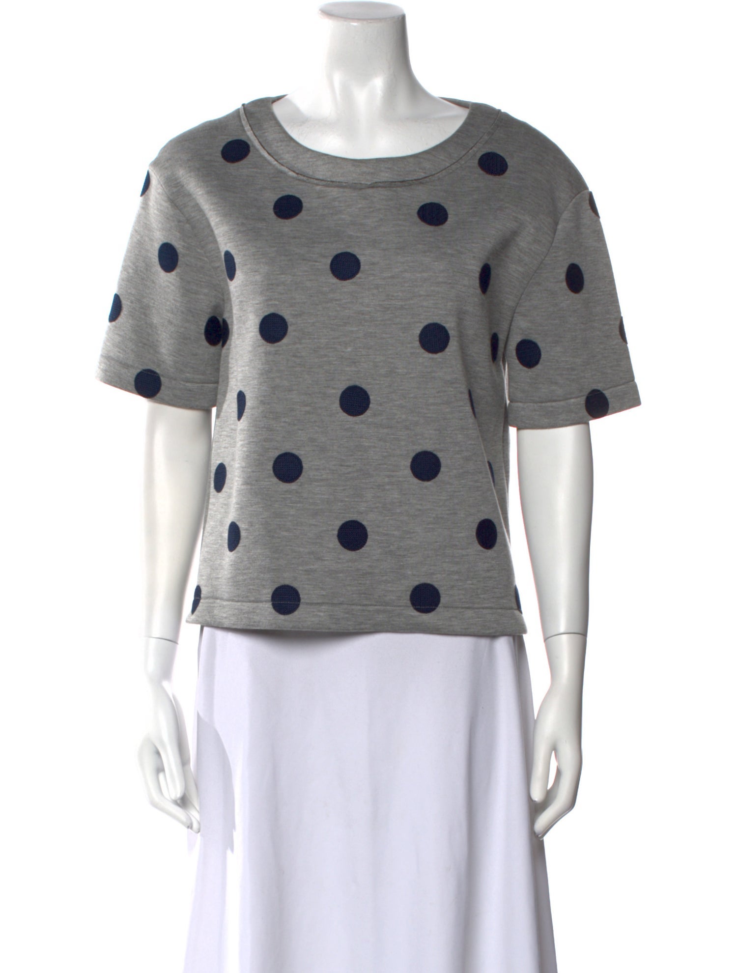 Vanessa Bruno Polka Dot Print Scoop Neck T-Shirt