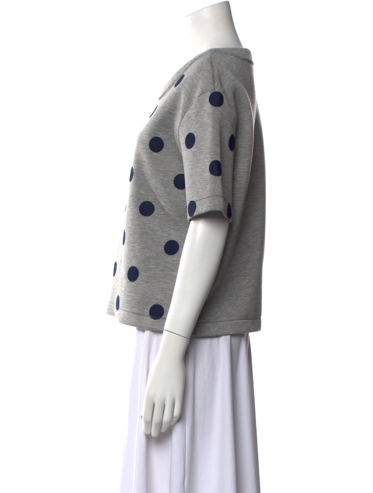 Vanessa Bruno Polka Dot Print Scoop Neck T-Shirt