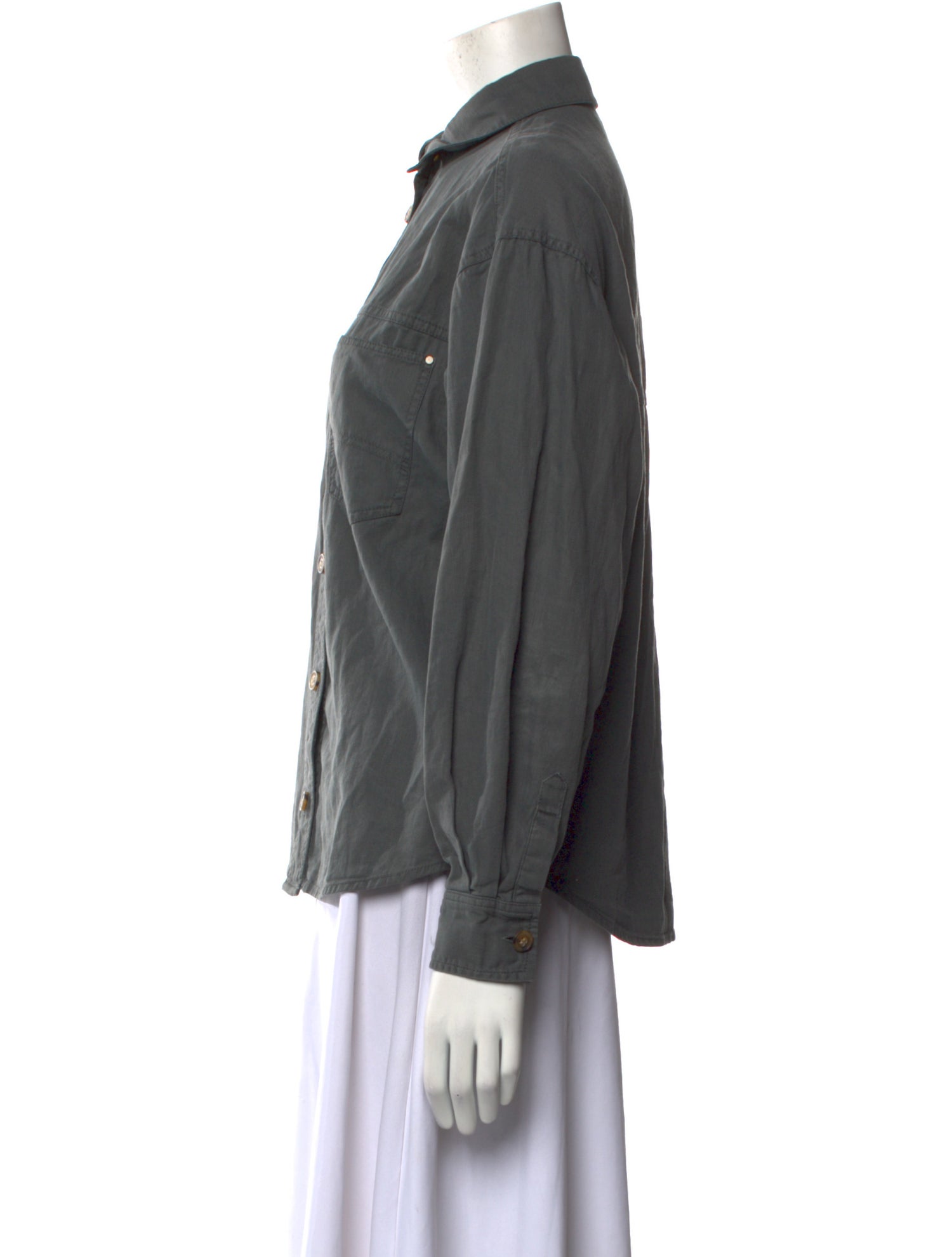 Vanessa Bruno Long Sleeve Button-Up Top