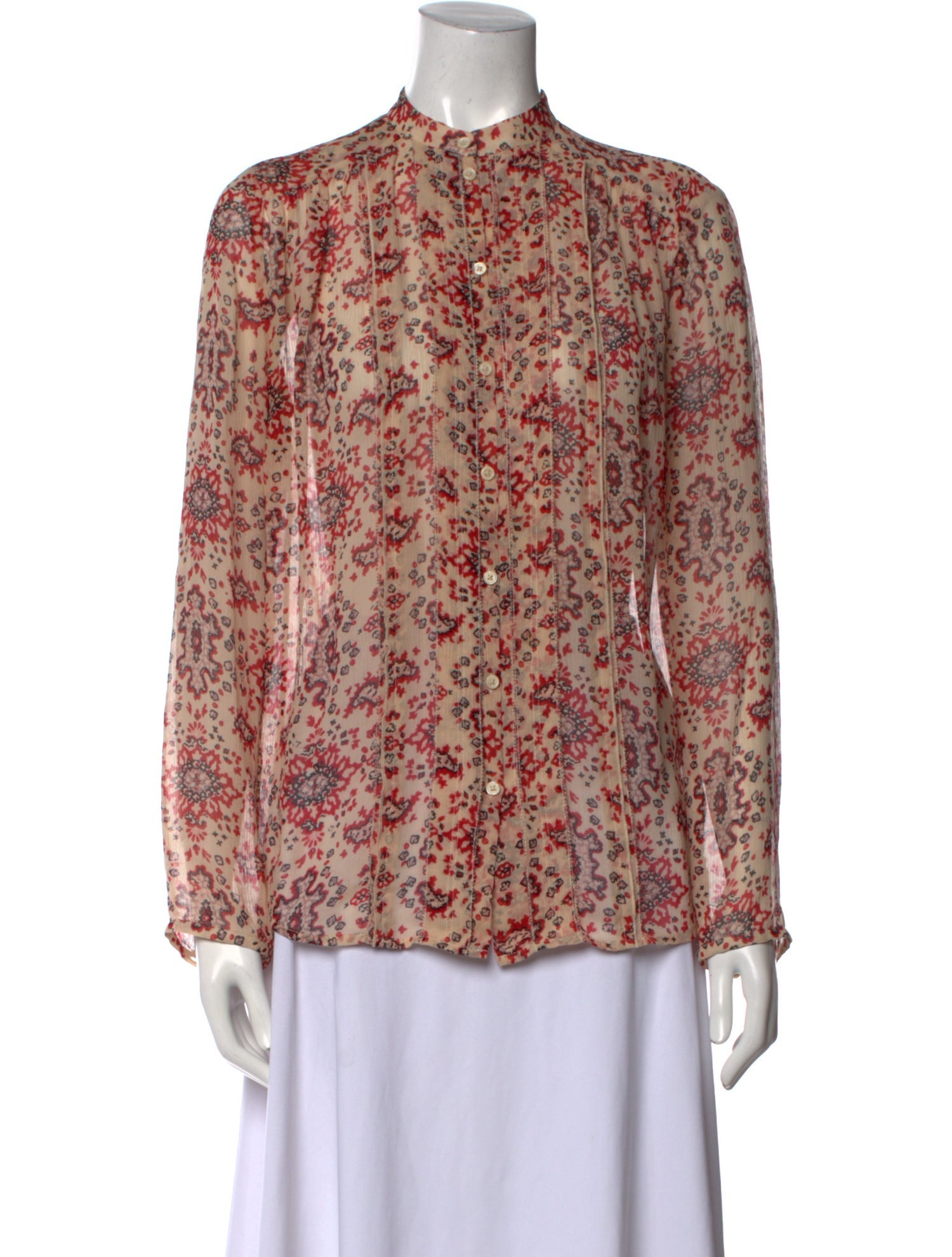 Vanessa Bruno Silk Floral Print Blouse