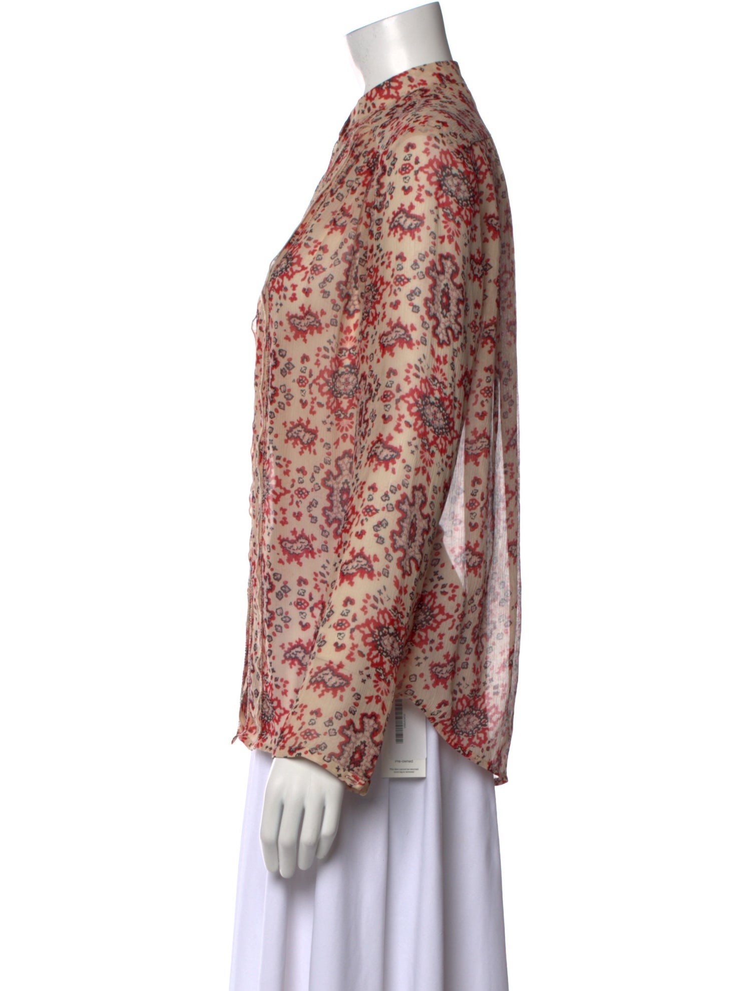 Vanessa Bruno Silk Floral Print Blouse