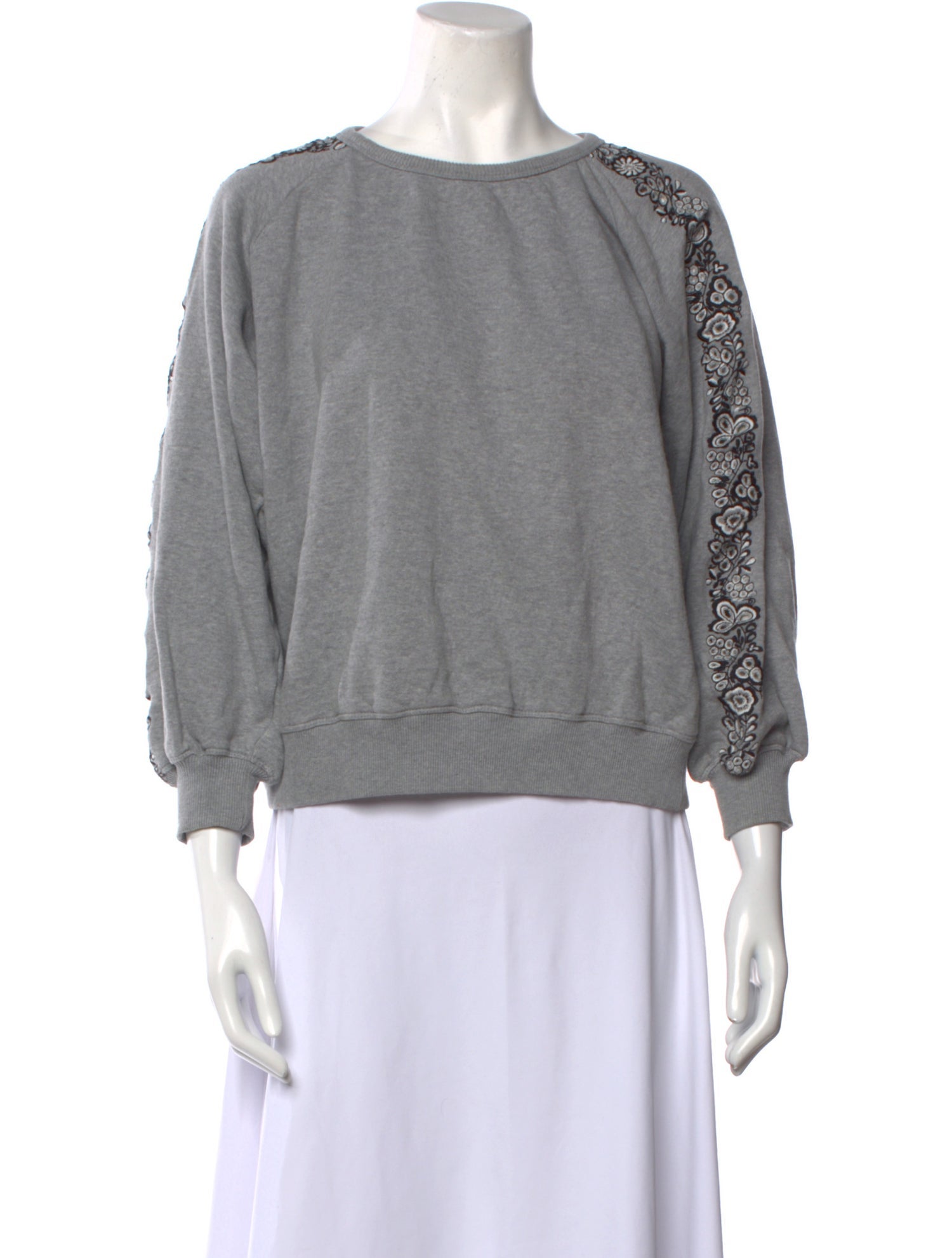 Vanessa Bruno Bateau Neckline Three-Quarter Sleeve Sweatshirt