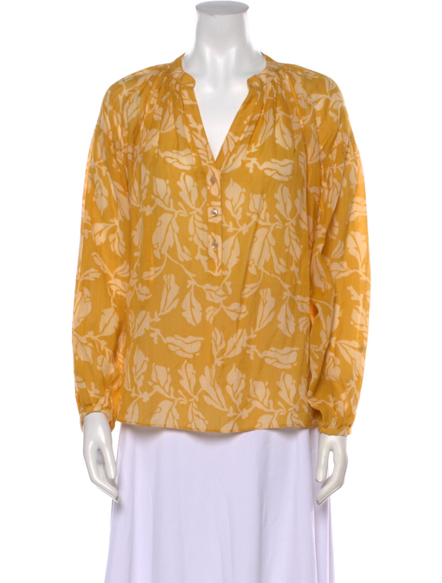 Vanessa Bruno Printed V-Neck Blouse
