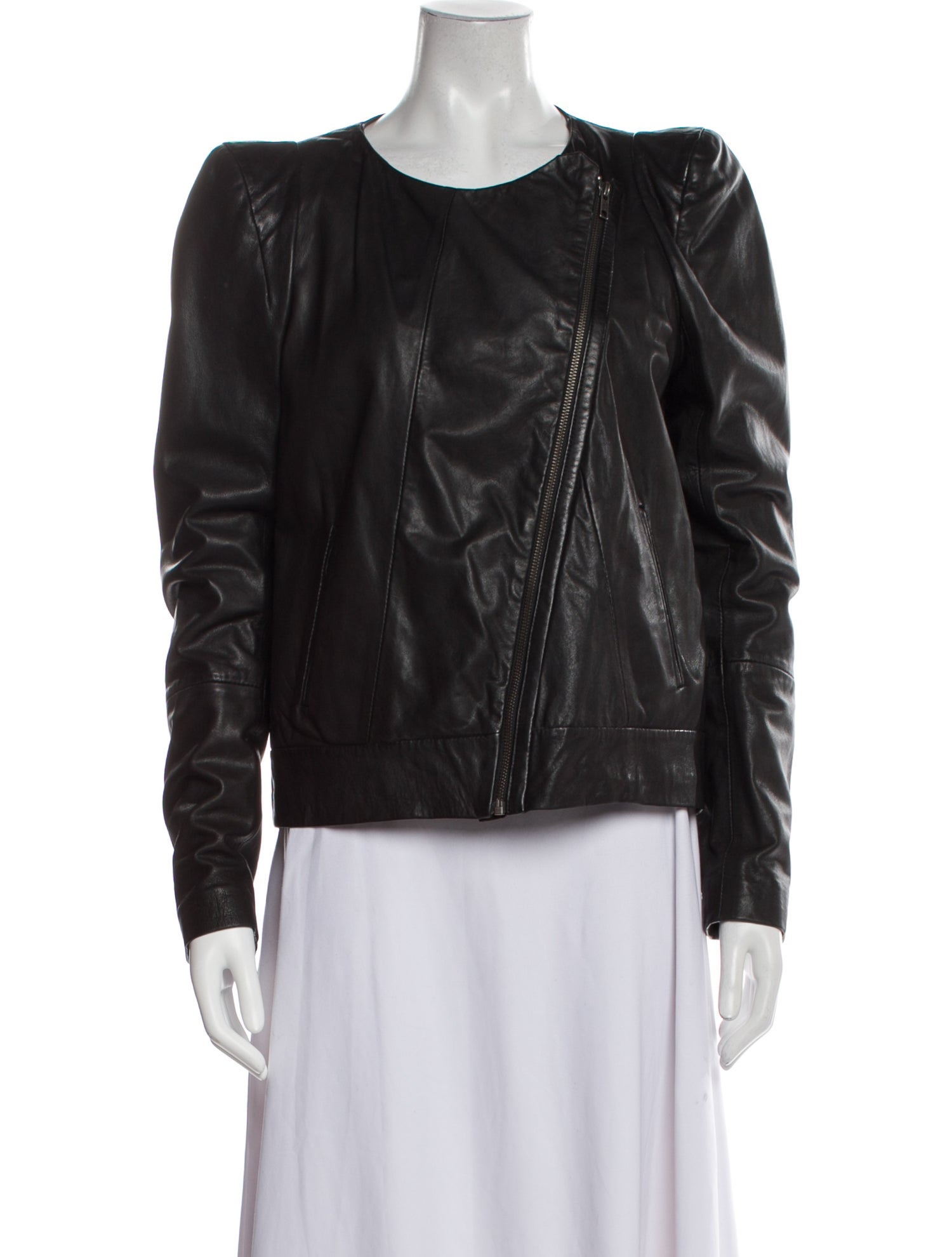Vanessa Bruno Lamb Leather Biker Jacket