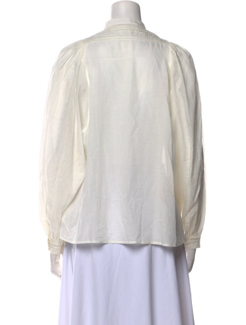 Vanessa Bruno Mock Neck Long Sleeve Button-Up Top