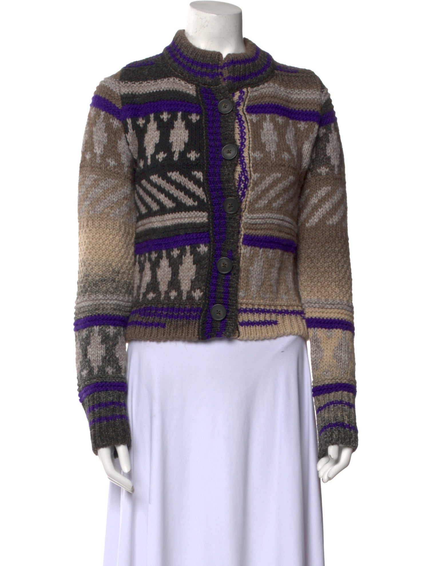 Vanessa Bruno Printed Mock Neck Sweater