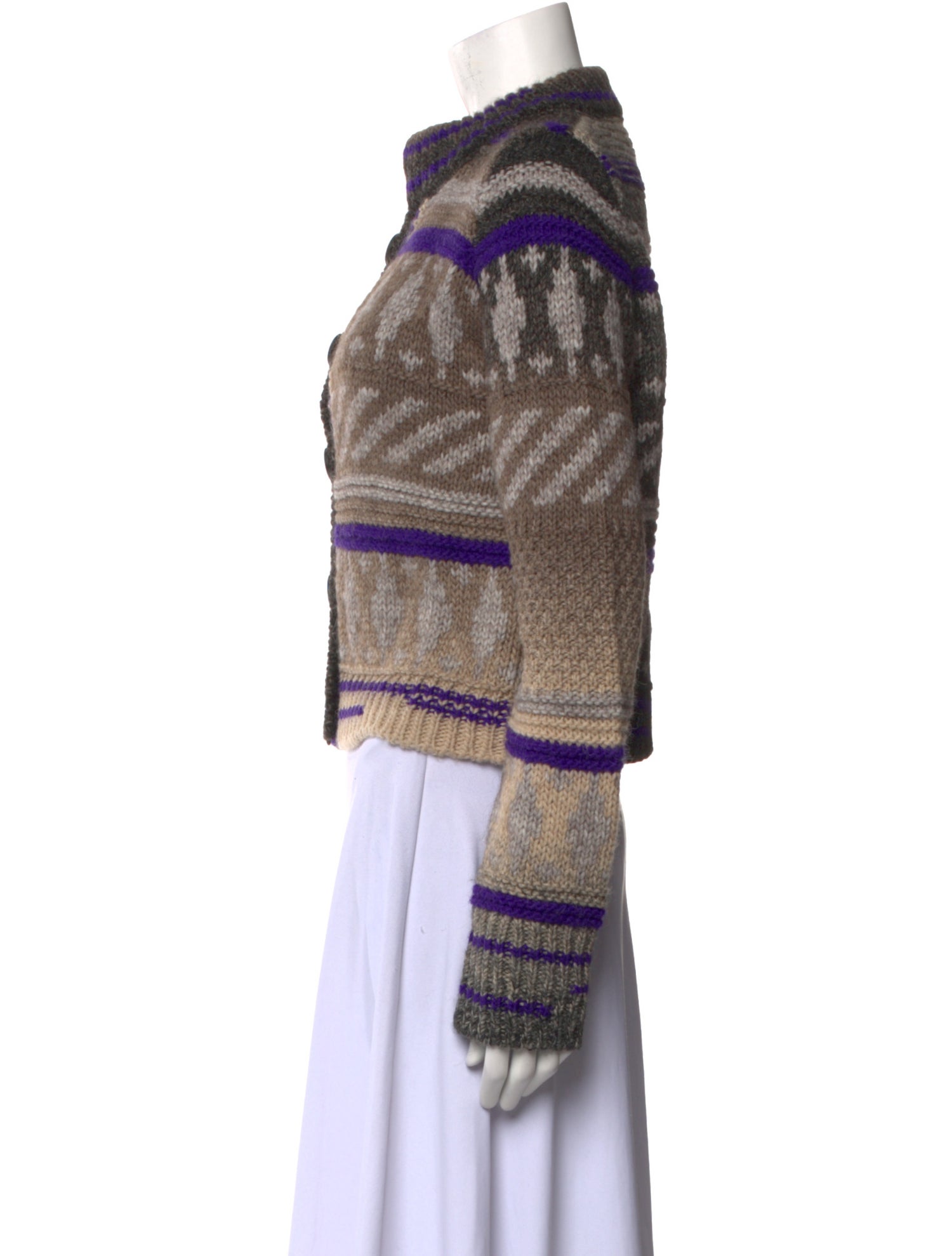 Vanessa Bruno Printed Mock Neck Sweater