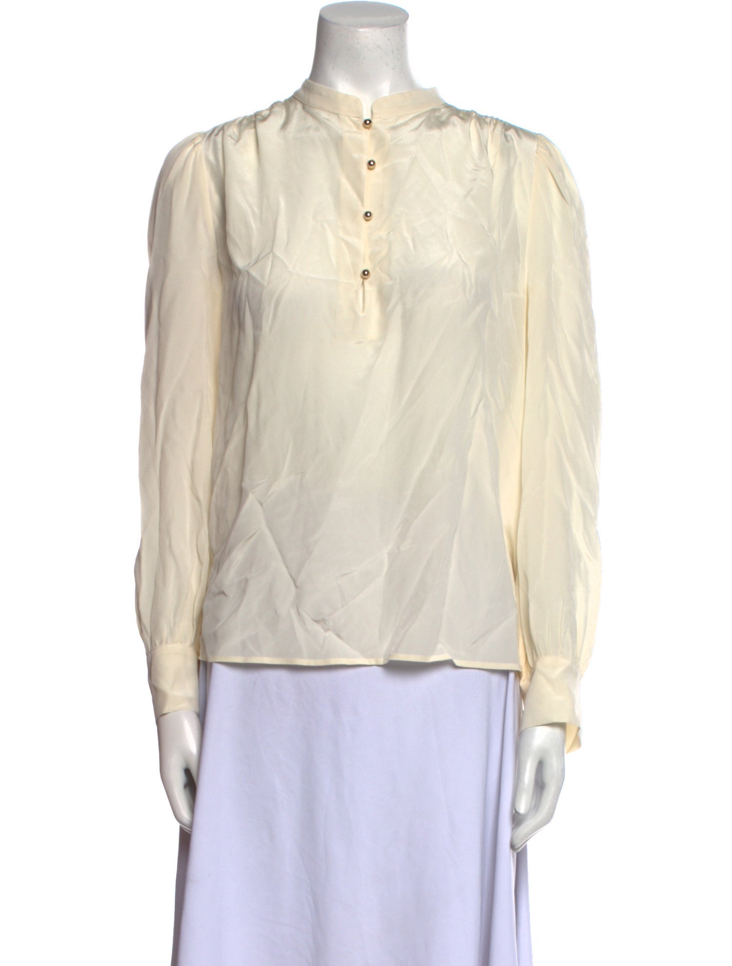 Vanessa Bruno Silk Mock Neck Blouse